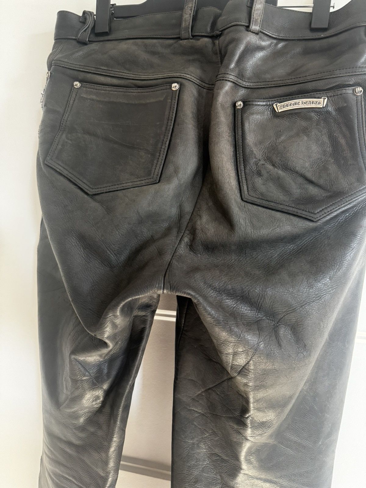 Chrome Hearts Chrome hearts Fleur knee leather pants vintage Size US 34 / EU 50 - 3 Thumbnail