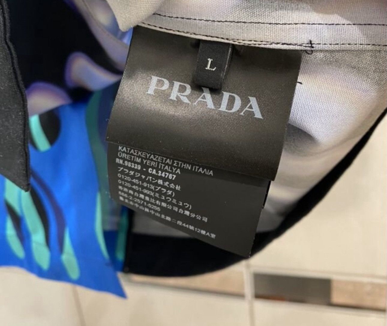 Prada Prada Double Flame Bowling Shirt Size US L / EU 52-54 / 3 - 7 Thumbnail