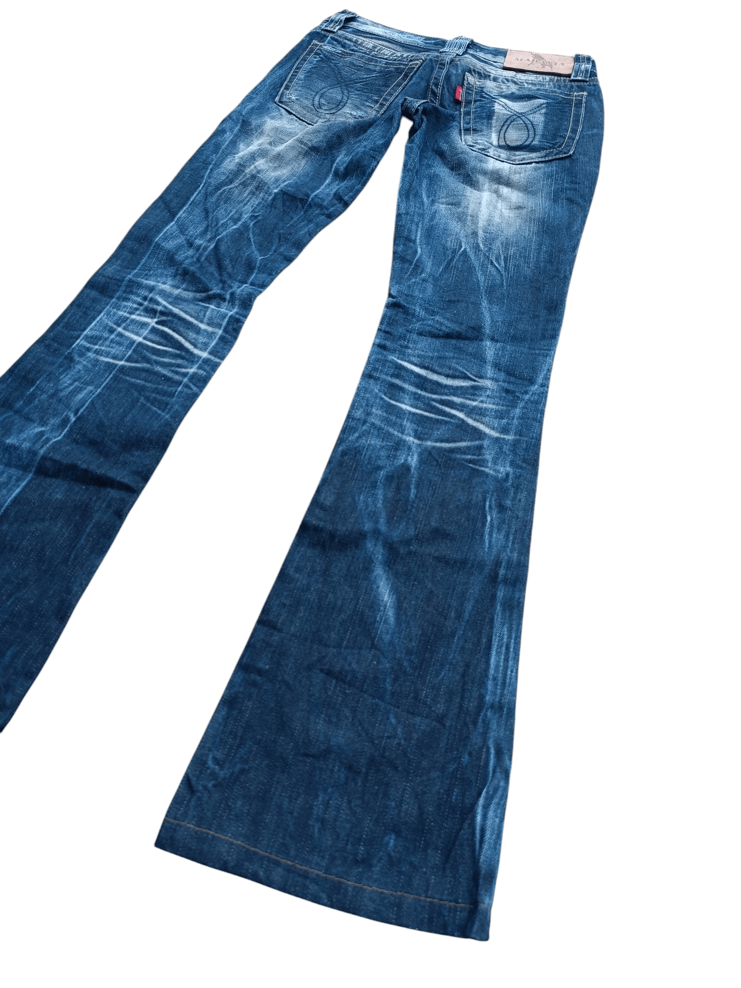 Hysteric Glamour SUPER FLARED🔥Maraxia Whiskers Faded Low Rise Boot Cut Jeans Size US 28 / EU 44 - 17 Thumbnail