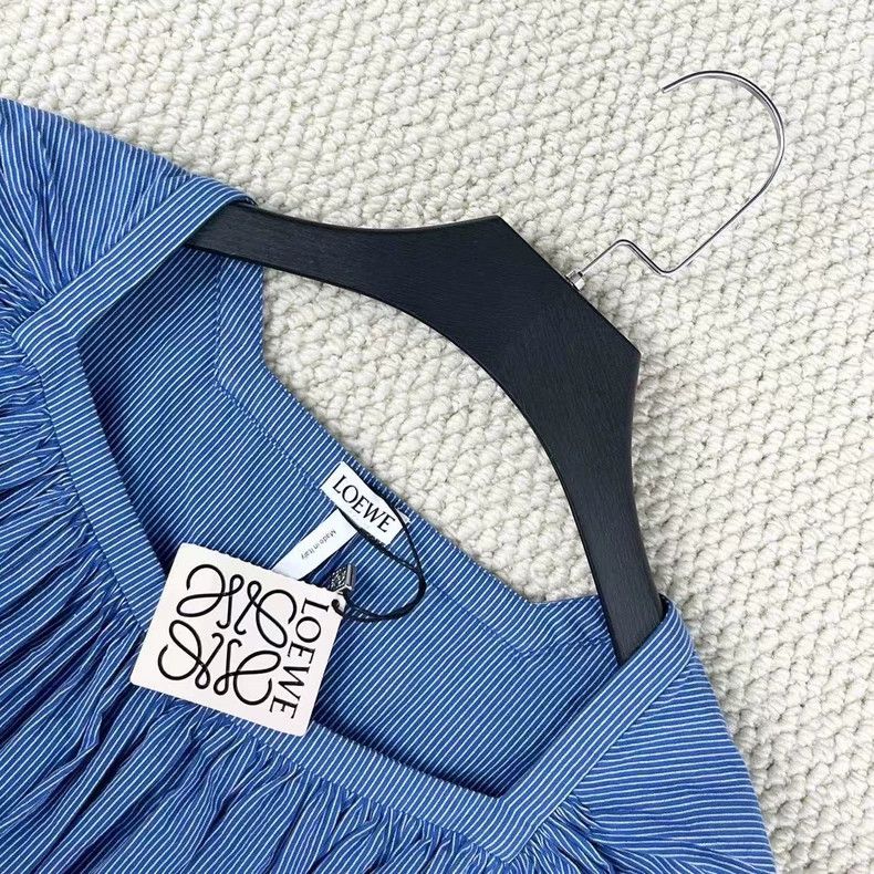 Loewe LOEWE Blue striped one-line dress Size M / US 6-8 / IT 42-44 - 3 Thumbnail