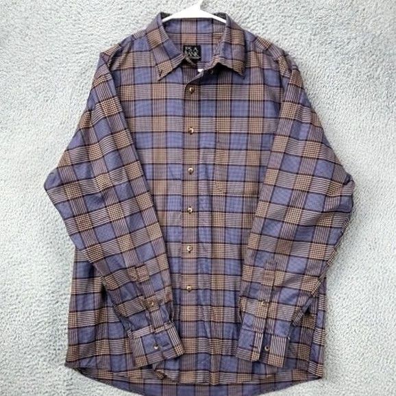 Jos. A. Bank Jos. A. Bank Shirt Mens Large Travelers Collection Multi Glen Check Button Down Shirt Size US L / EU 52-54 / 3 - 3 Thumbnail