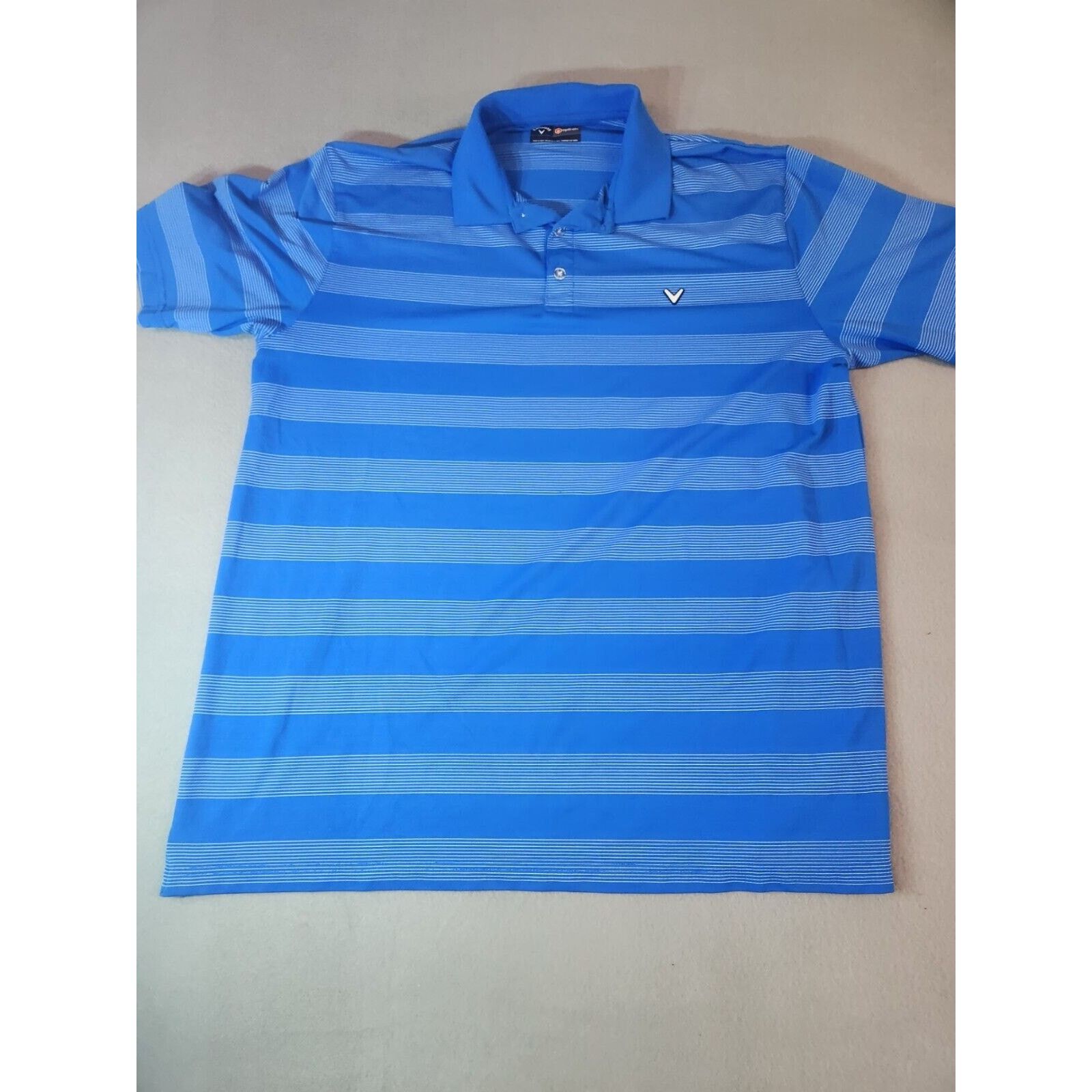 Callaway Callaway OptiDri Men’s Golf Polo Shirt XL Blue-White Striped Size US XL / EU 56 / 4 - 4 Thumbnail