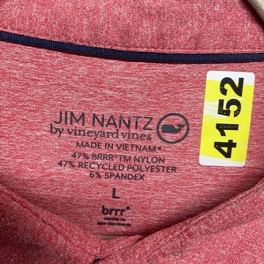 Vineyard Vines Jim Nantz By Vineyard Vines Red Solid Polo Shirt Men L Size US L / EU 52-54 / 3 - 2 Thumbnail