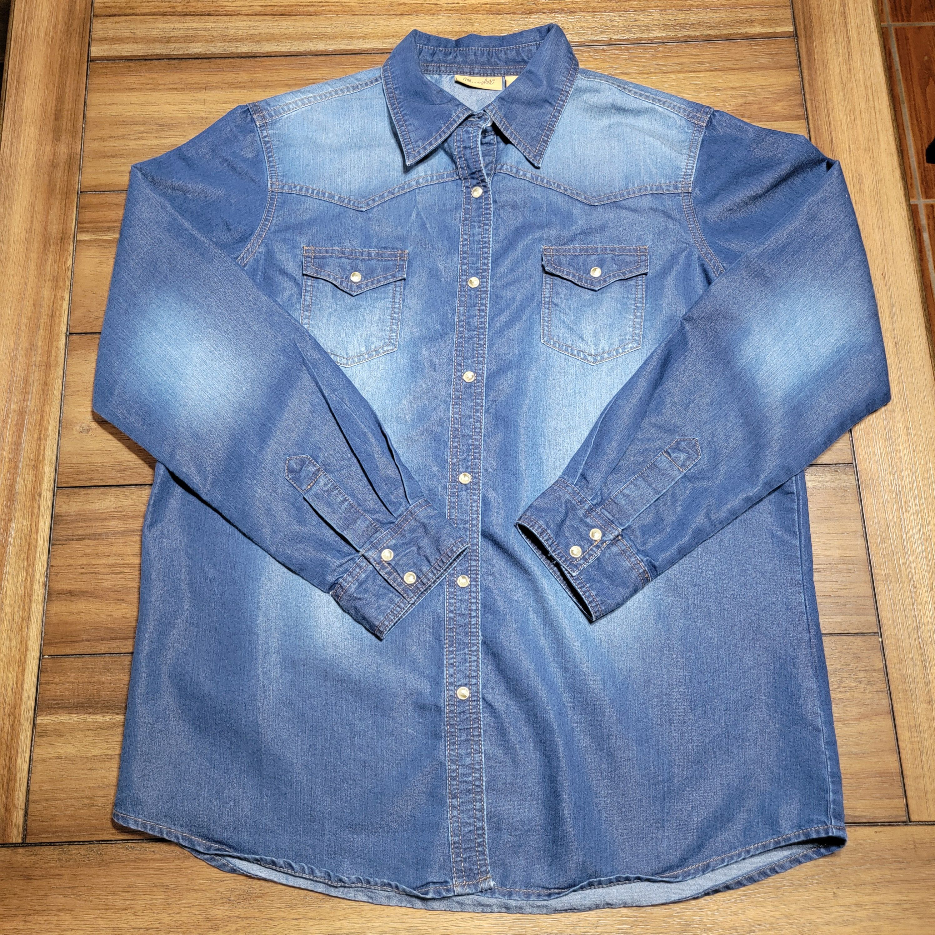Wrangler Wrangler Full Pearl Snap LS Ladies Western Shirt - Large Size L / US 10 / IT 46 - 1 Thumbnail