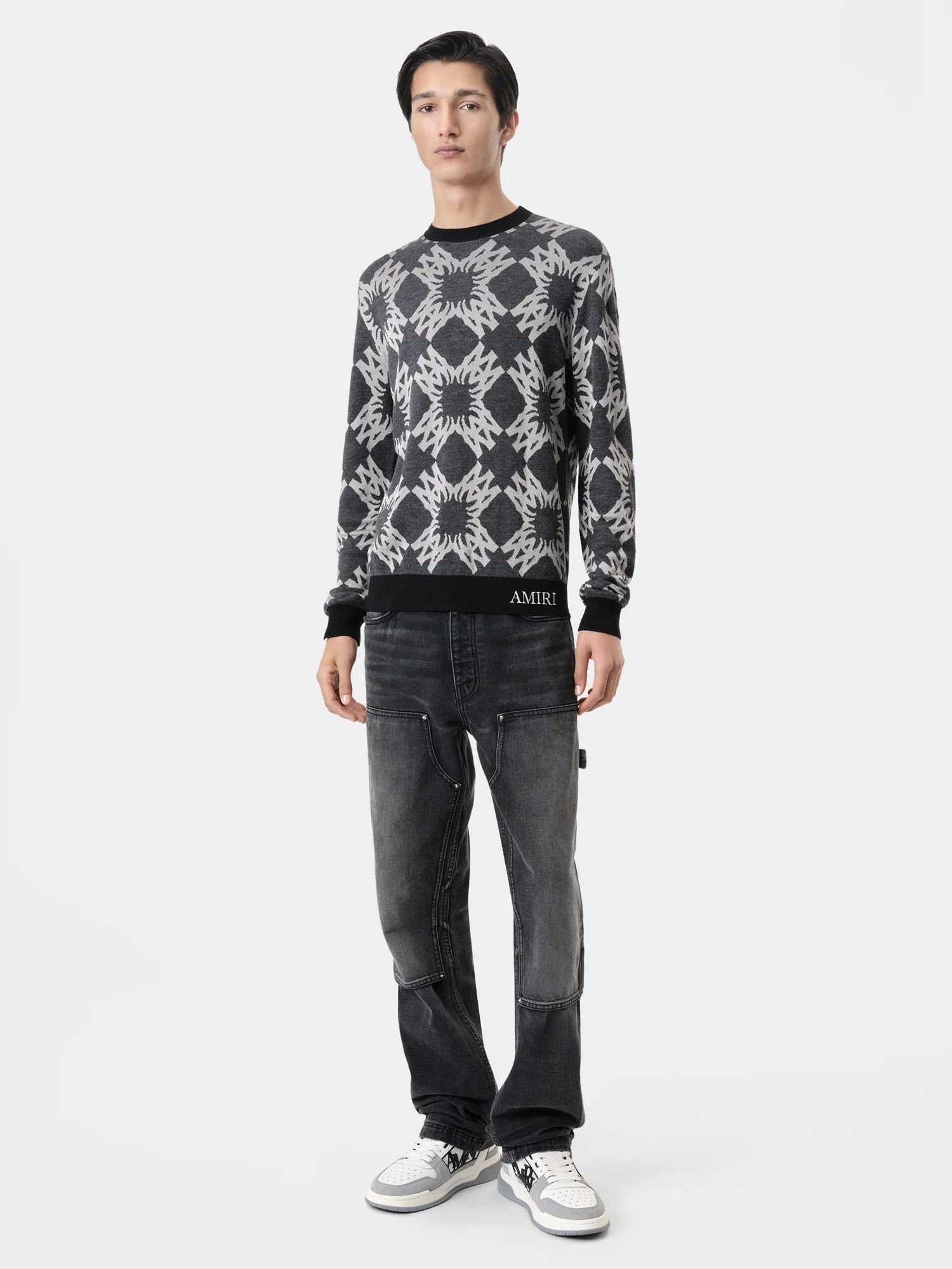 Amiri o1s1wg111125 MA Quad Crewneck Sweater in Multicolor Size US M / EU 48-50 / 2 - 2 Thumbnail