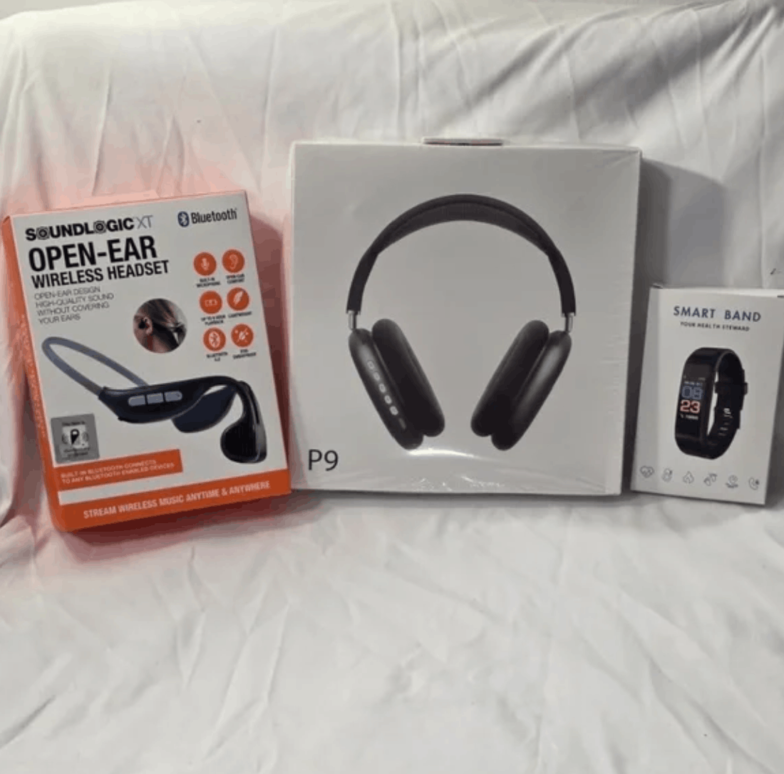 Other BUNDLE (Black P9 Headphones+SoundLogic+Black Smart Band Size ONE SIZE - 1 Preview