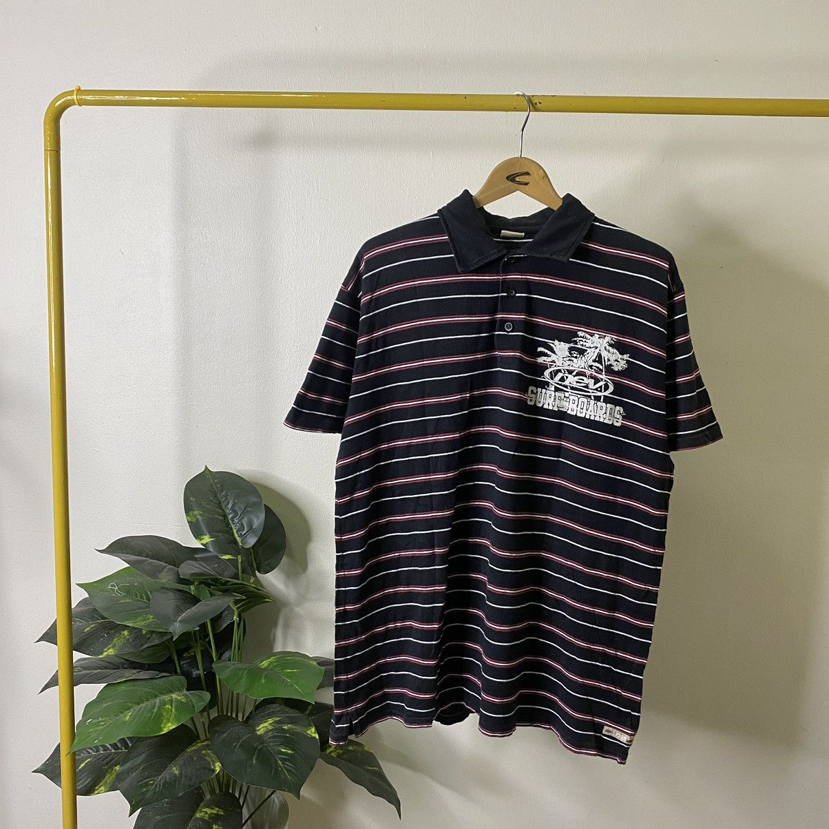 Vintage Vintage 2000s Nev Surf Stripes Polo Tee Surfing Style Size US XL / EU 56 / 4 - 6 Thumbnail