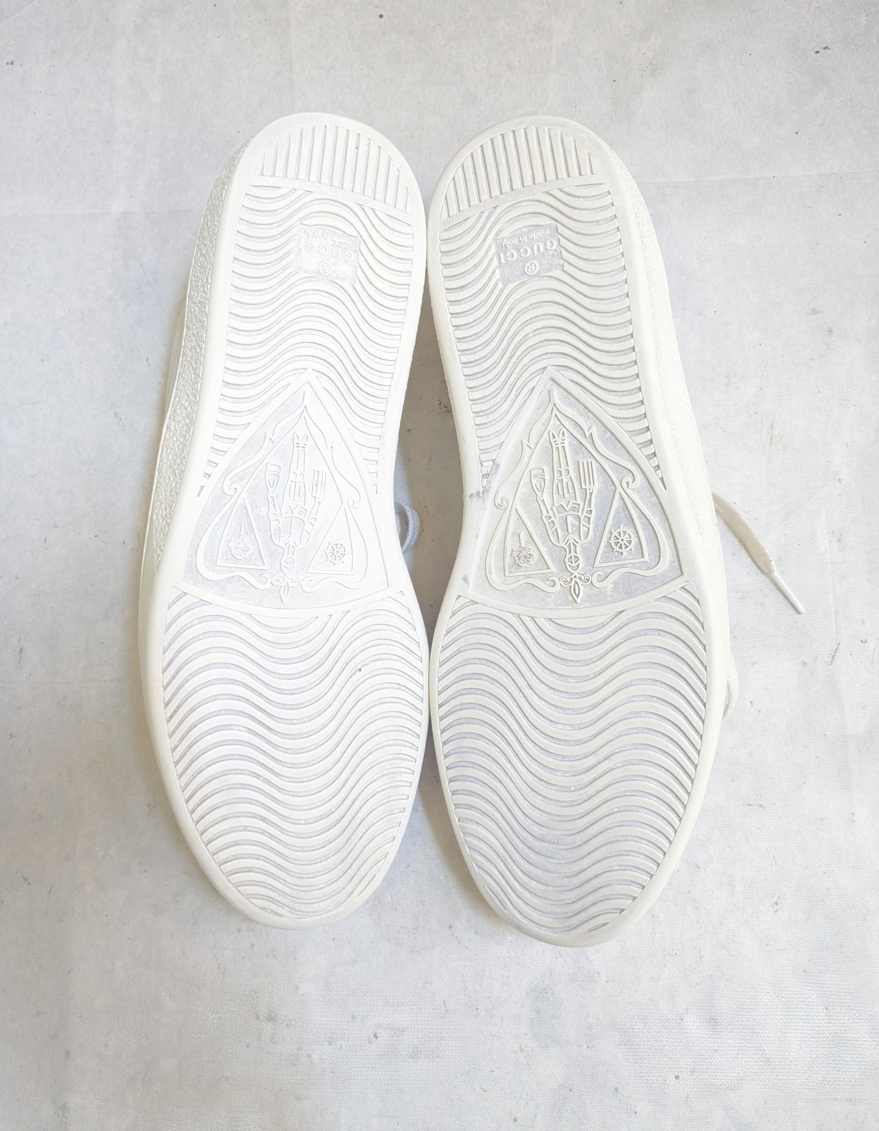 Gucci Gucci Ace Sneakers White 10.5 Low Tops Leather Web Size US 10.5 / EU 43-44 - 16 Thumbnail