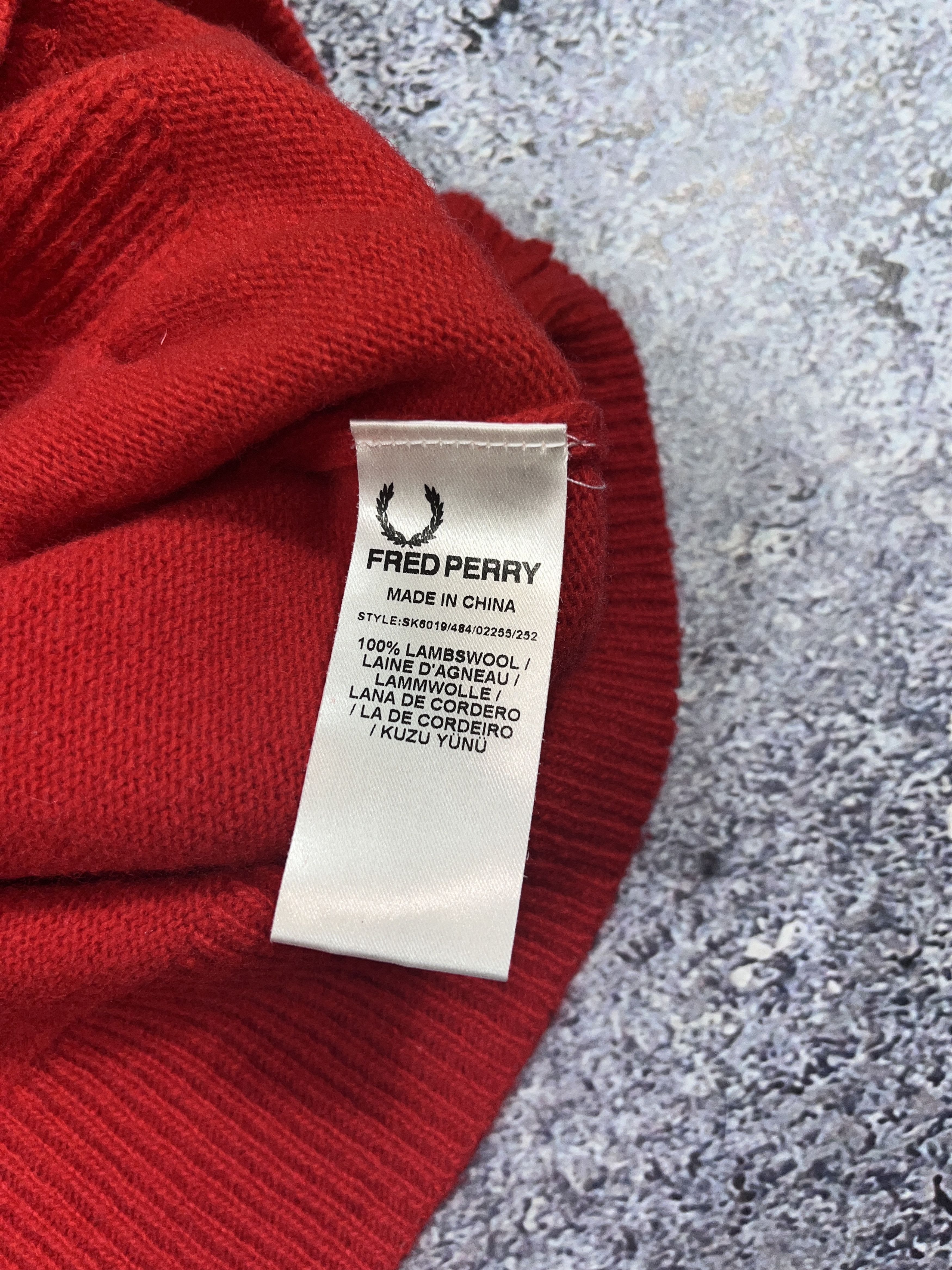 Fred Perry Raf Simons x Fred Perry Vest Knit Sweater Wool Red Size S Size US S / EU 44-46 / 1 - 5 Thumbnail