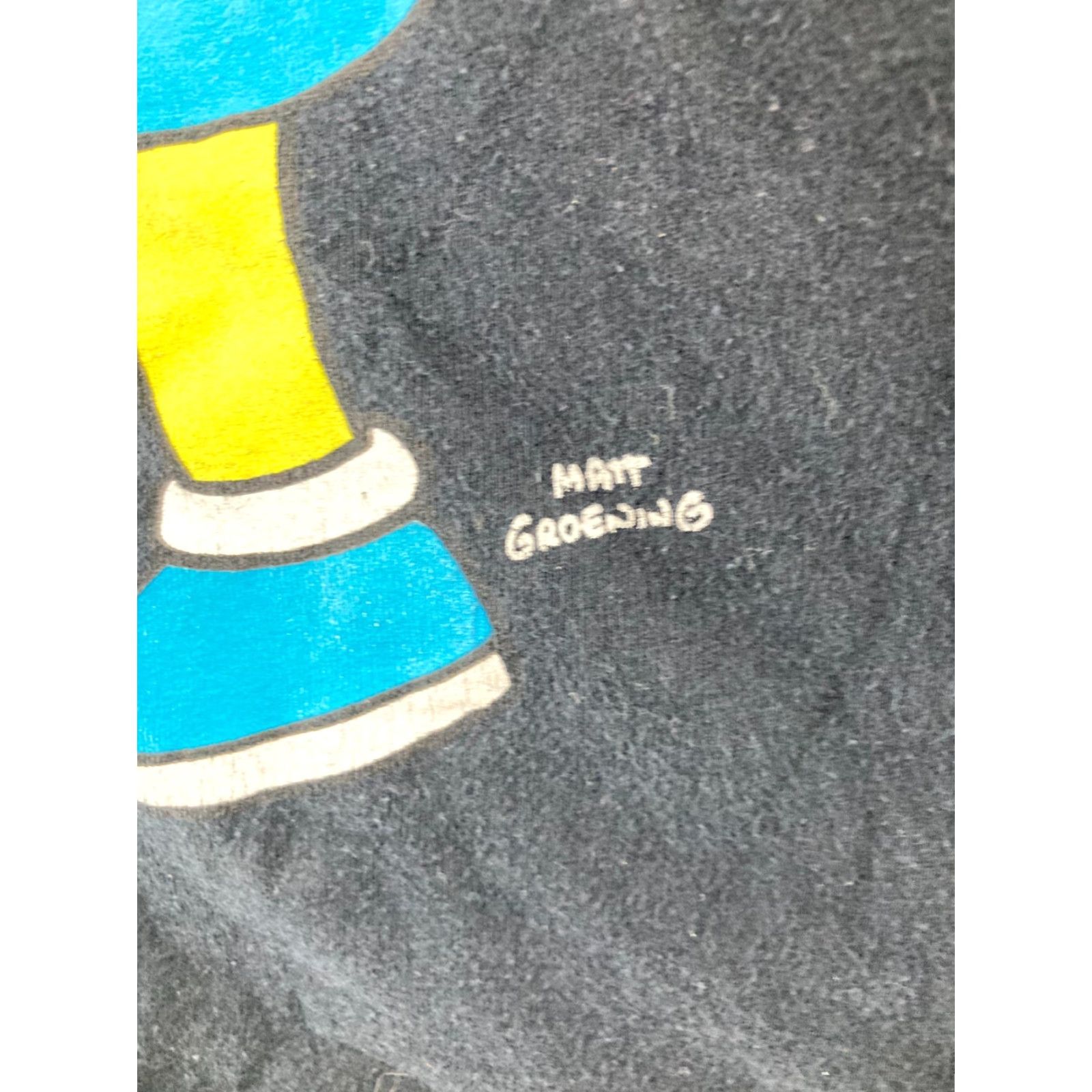 Vintage The Simpsons Mens TShirt Small Black Bart Krusty Burger Buzz Cola Size US S / EU 44-46 / 1 - 5 Thumbnail