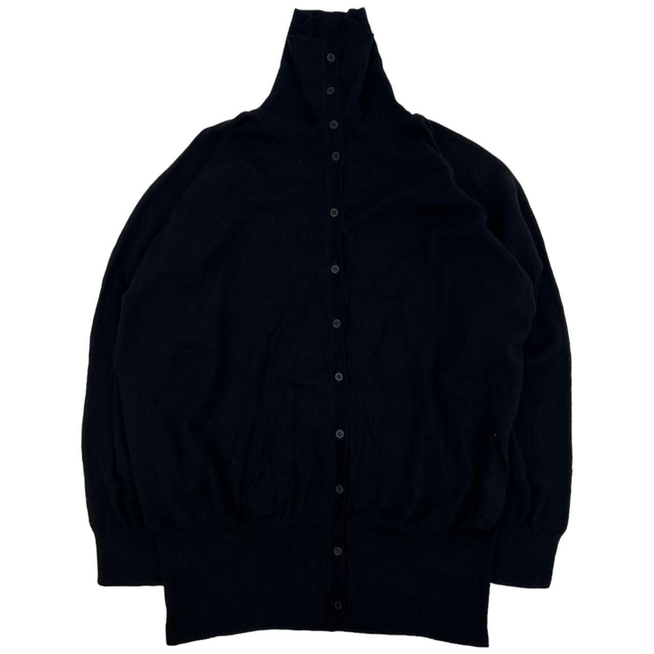 image of Vintage Issey Miyake Pleats Please High Neck Cardigan Size L in Black, Men's