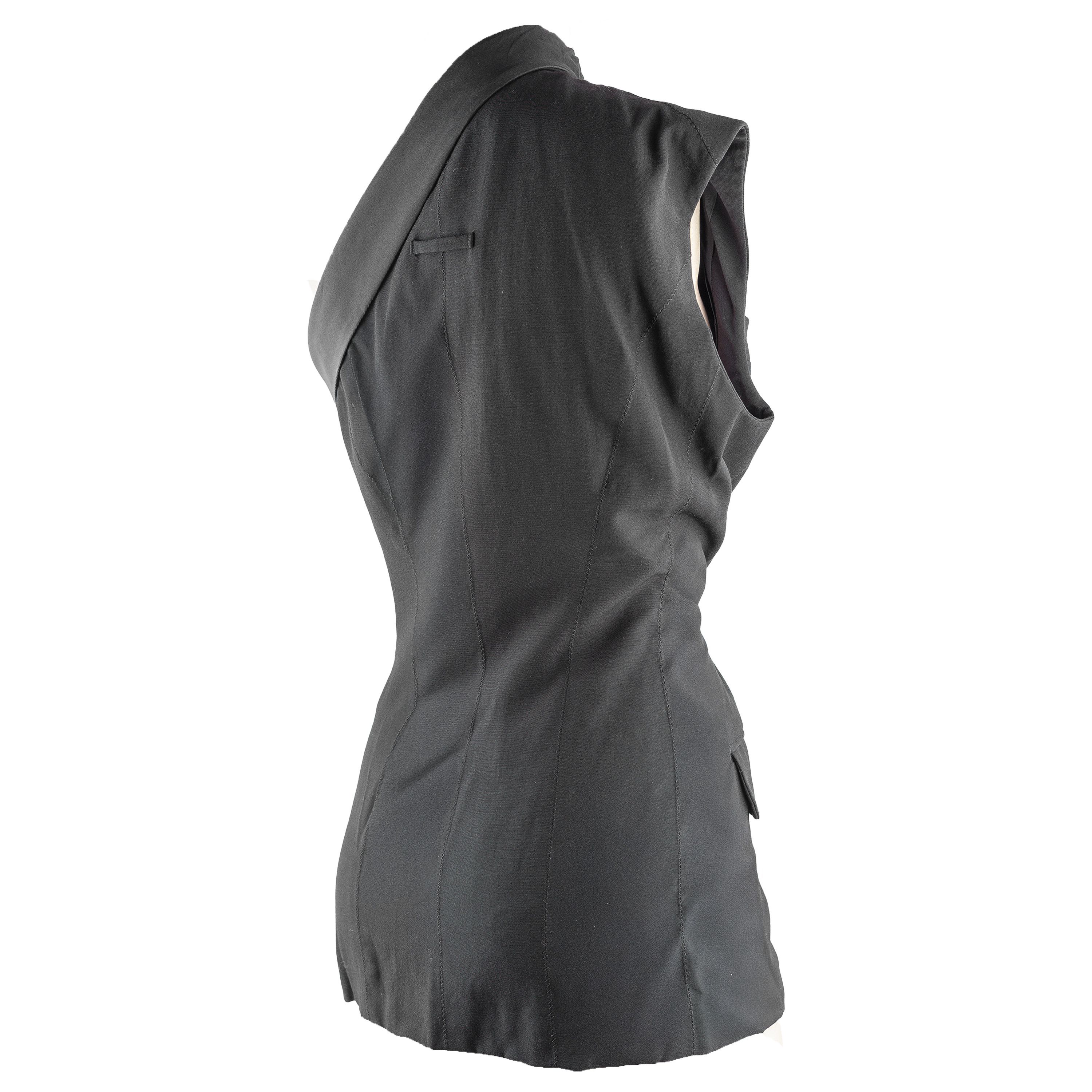 Jean Paul Gaultier Jean Paul Gaultier 1997 One Shoulder Fitted Vest Top (M) Size M / US 6-8 / IT 42-44 - 4 Thumbnail
