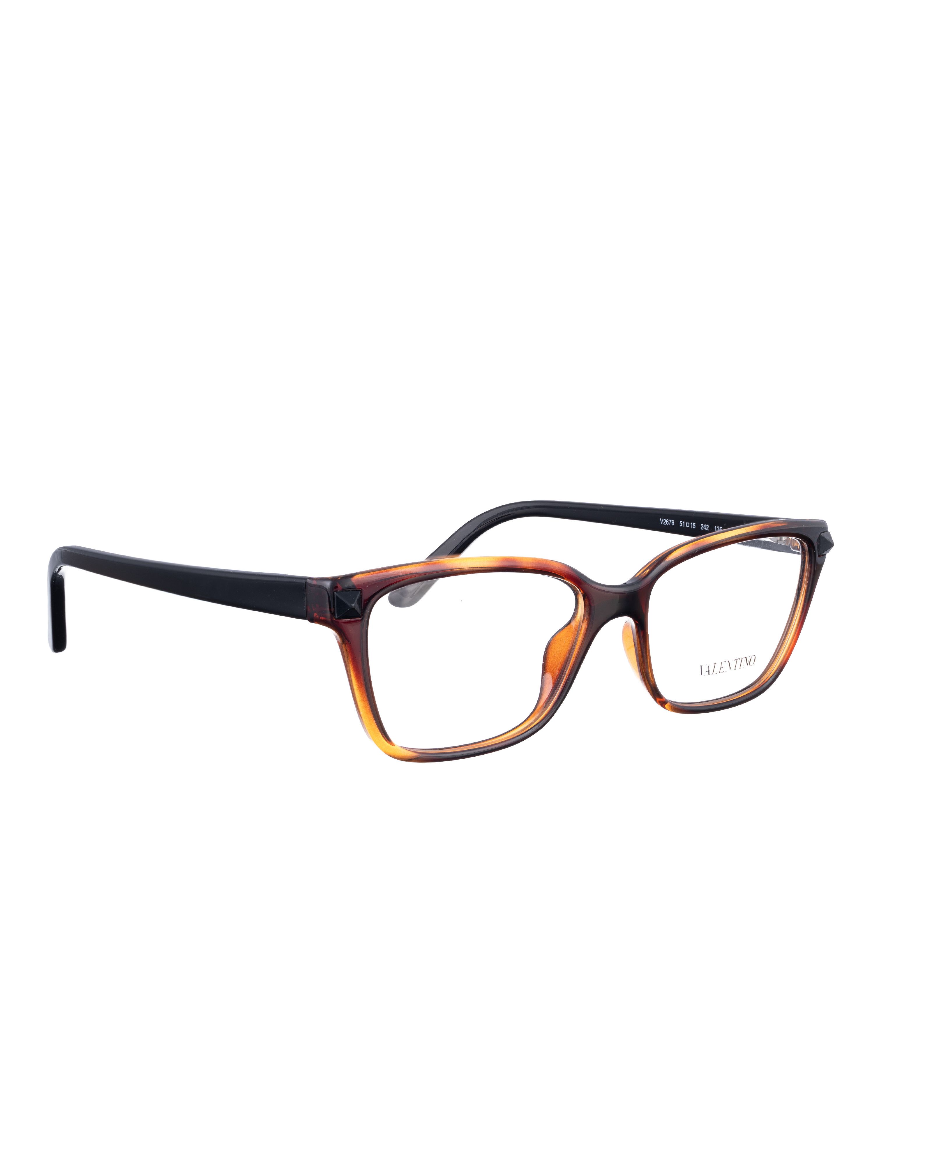 Valentino Valentino 00s Brown Nerdy Glasses with Black Studs Size ONE SIZE - 2 Thumbnail