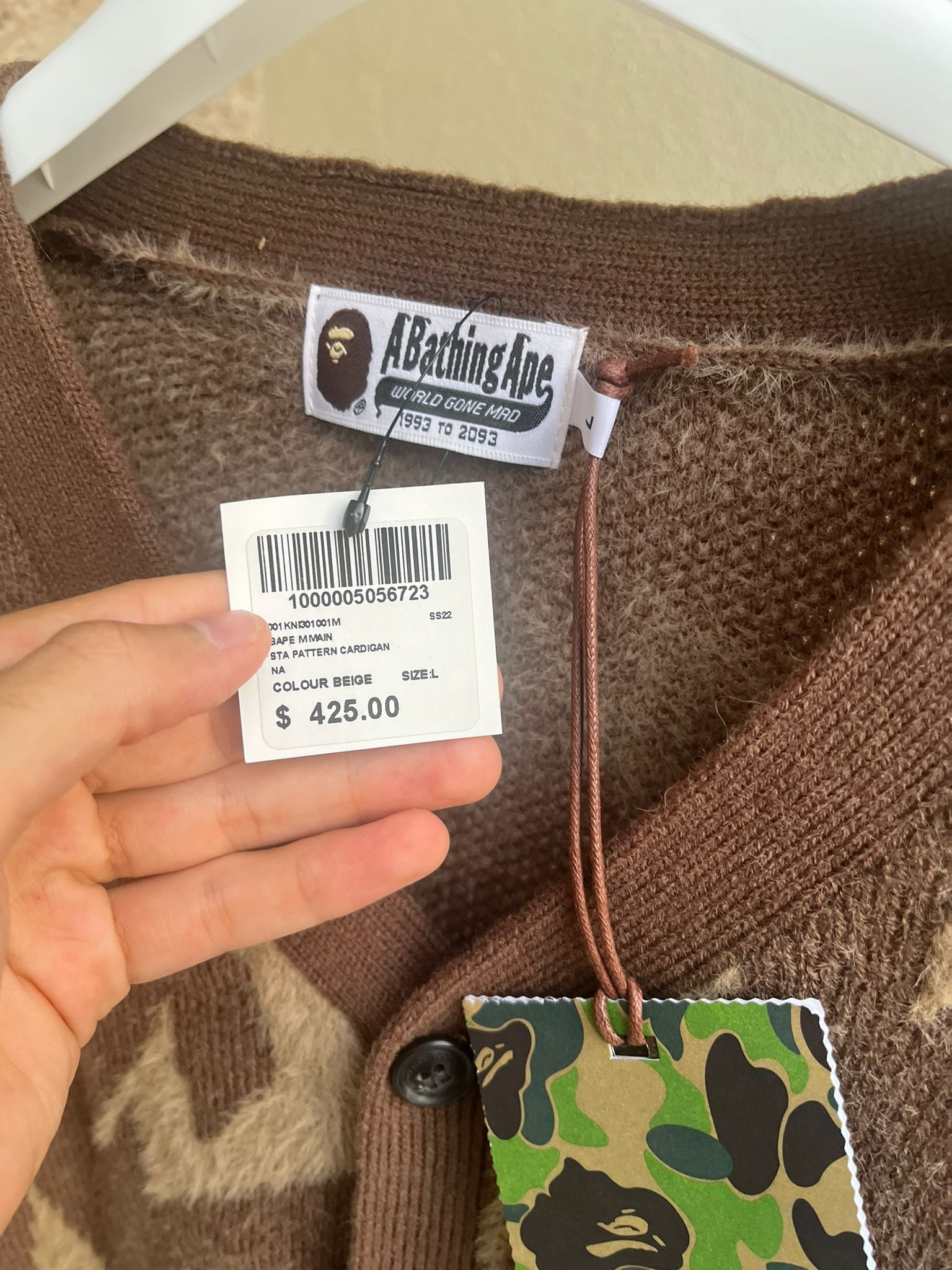 Bape Star Pattern Relaxed Cardigan Size US L / EU 52-54 / 3 - 11 Thumbnail