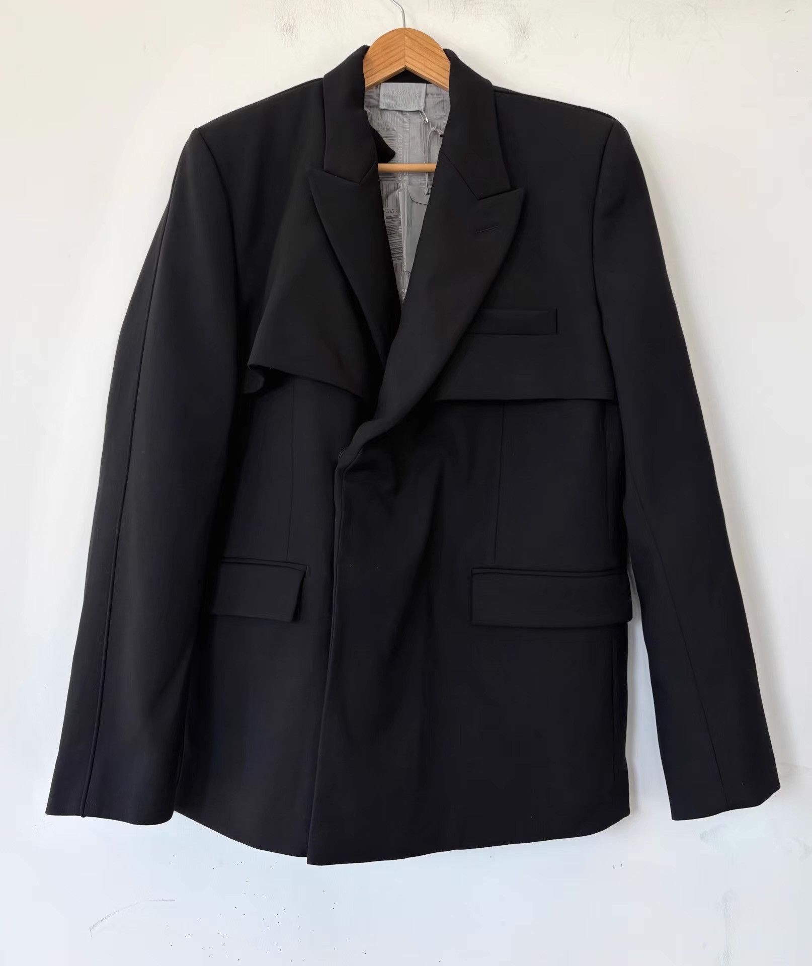 Vetements Black Layered Collar Blazer Size US M / EU 48-50 / 2 - 1 Thumbnail