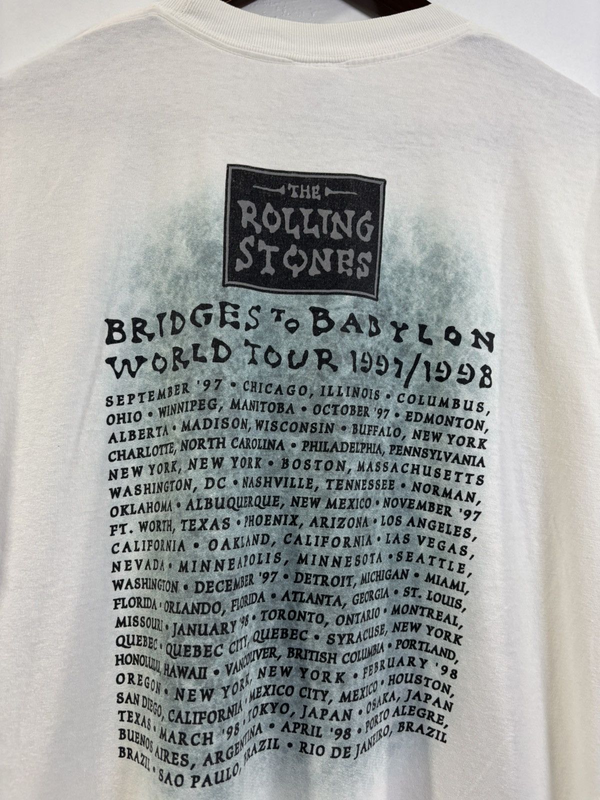 Band Tees × Vintage Vintage The Rolling Stones Bridges To Babylon 97/98 Tshirt Size US L / EU 52-54 / 3 - 4 Thumbnail