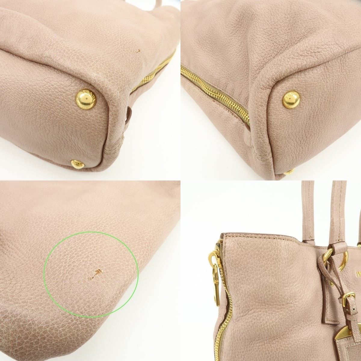 Prada Prada Logo Calfskin Tote Pink Size ONE SIZE - 5 Thumbnail