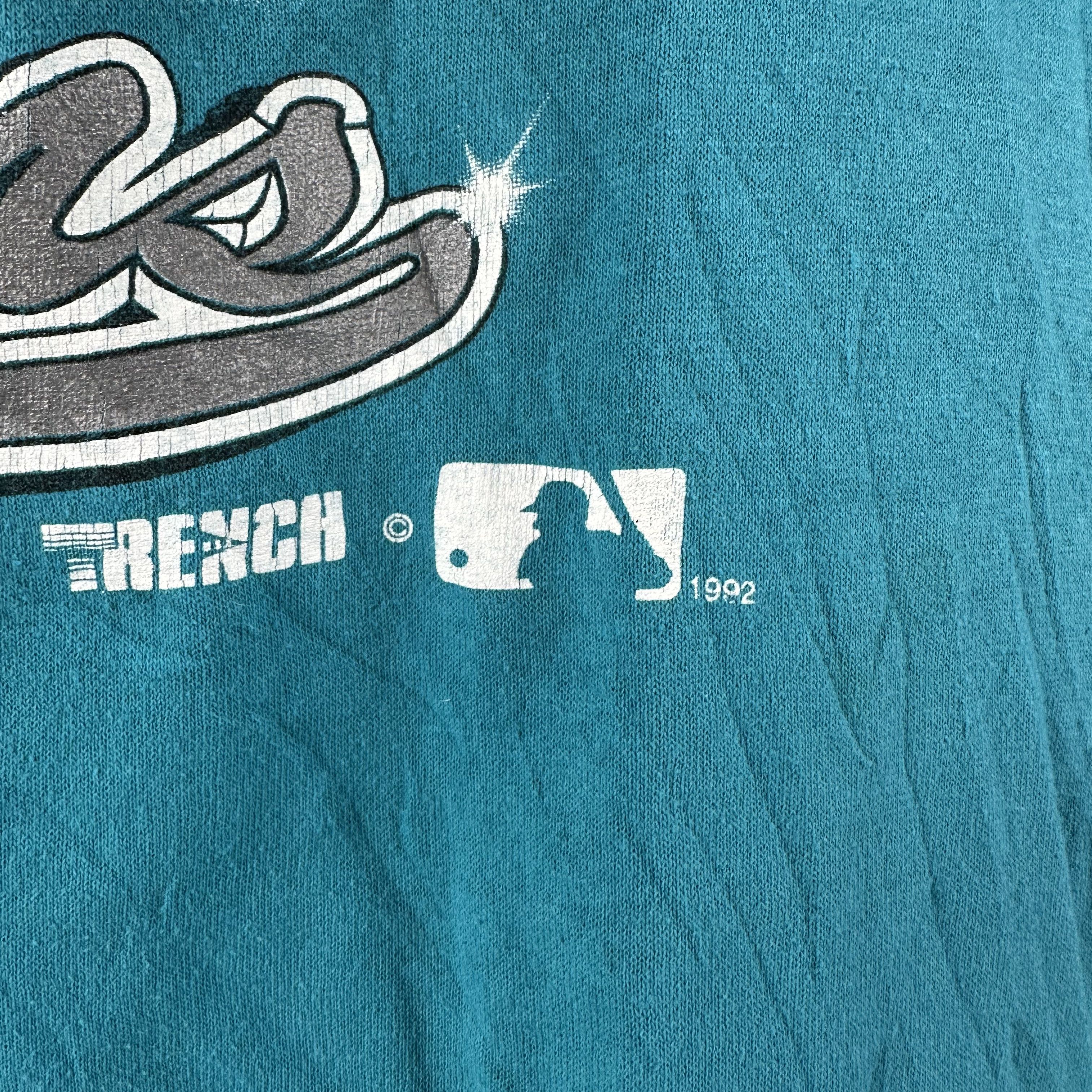 Vintage ​​​​1992 Florida Marlins Baseball MLB Single Stitch T-shirt Size US XL / EU 56 / 4 - 4 Thumbnail
