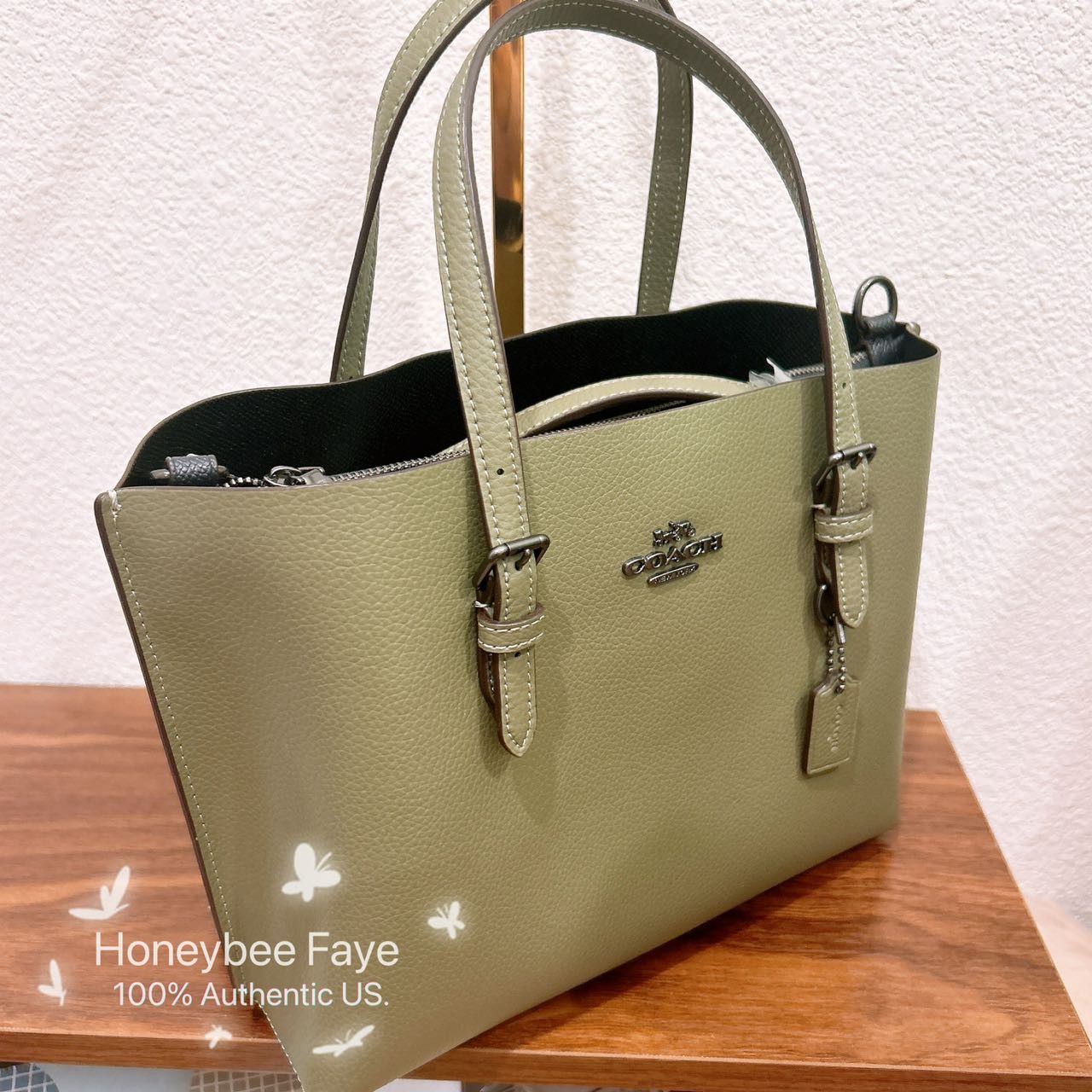 Coach NWT Coach Mollie Tote Bag 25 in Military Green C4084 Size ONE SIZE - 3 Thumbnail