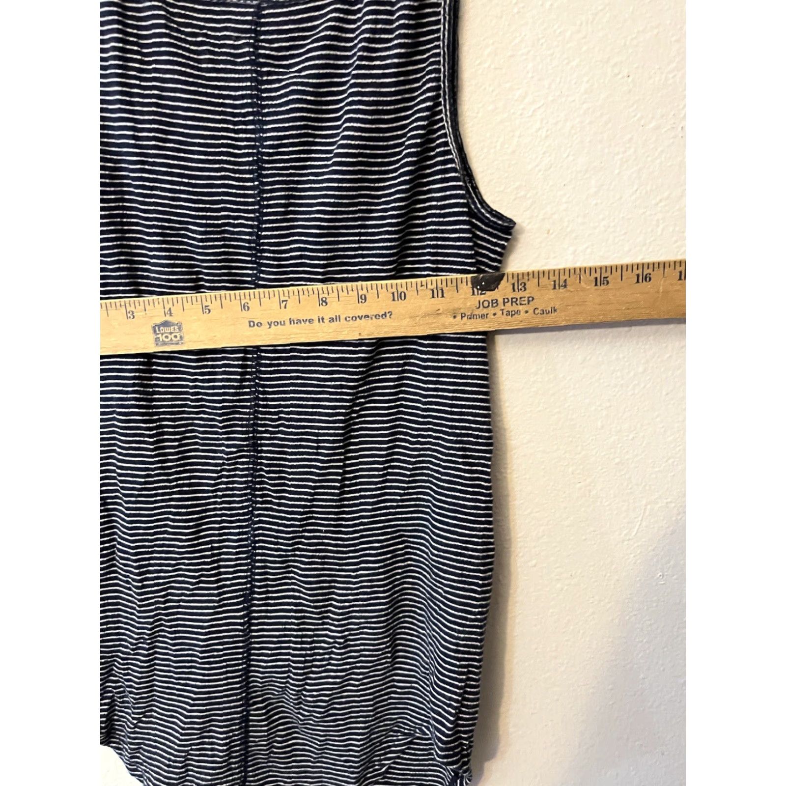 Gap Gap Tank Women Large Blue Striped Sleeveless Crew Neck Tie Cotton Blend Linen Blend Modal Casual Bohemian Colorful Size L / US 10 / IT 46 - 5 Thumbnail