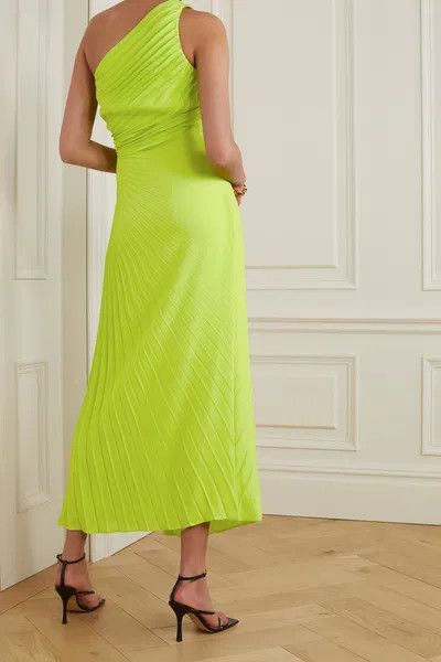 Valentino o1y0226 Silk Maxi Dress in Green Size XS / US 0-2 / IT 36-38 - 3 Thumbnail