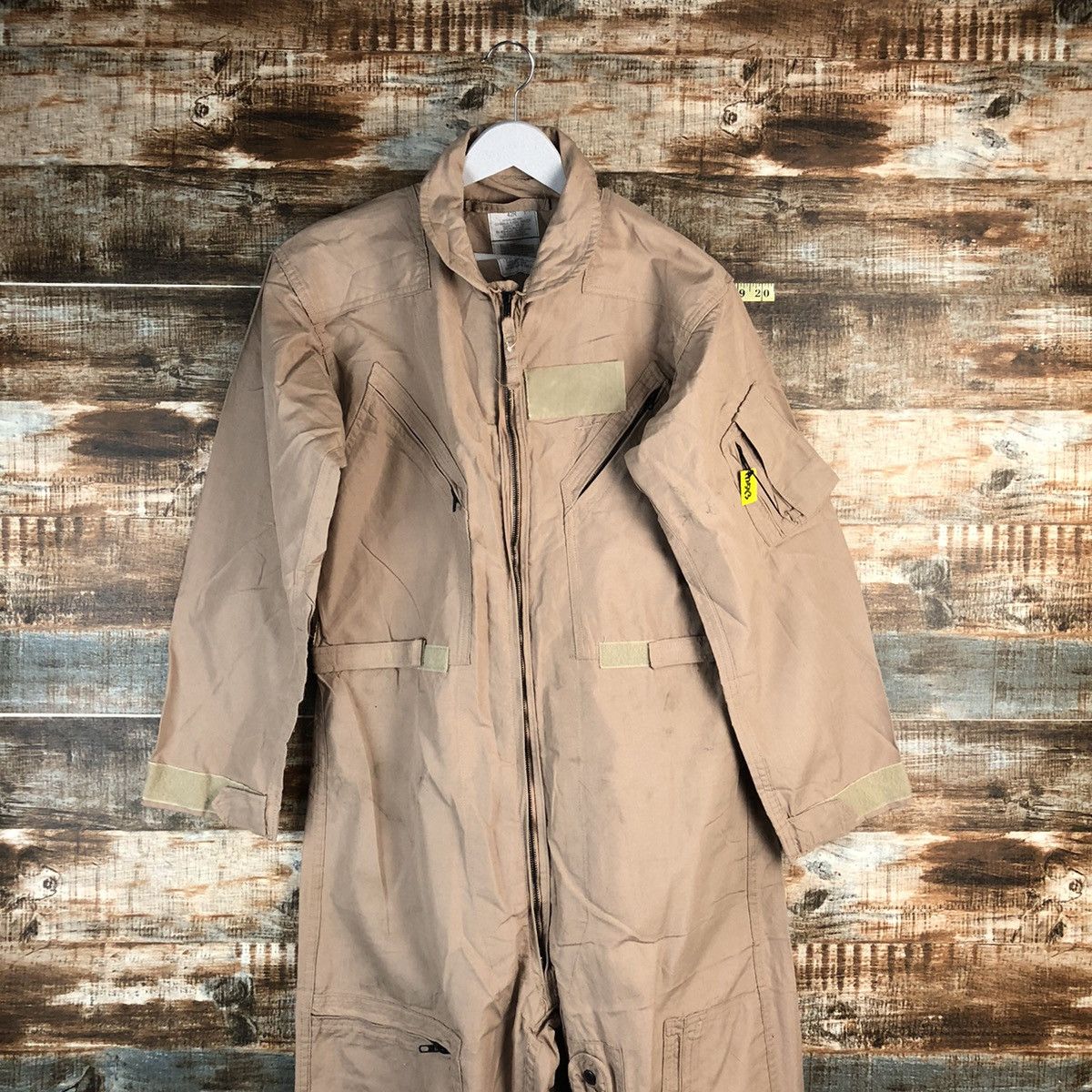 Japanese Brand 42R Brown military coverall Overalls #A2583 Size US 28 / EU 44 - 2 Thumbnail