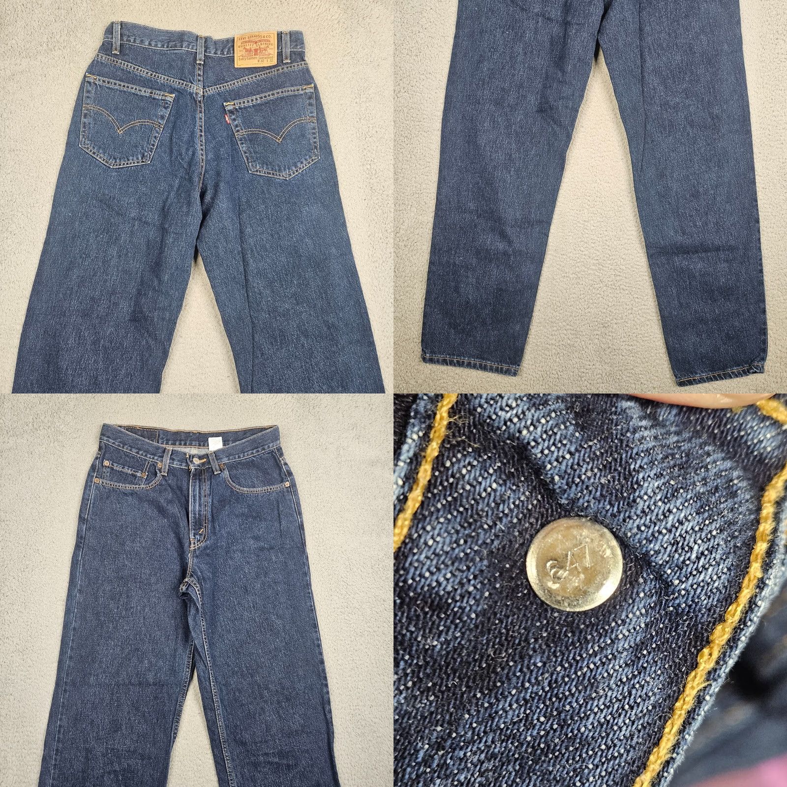 Levi's VINTAGE Levi's 647 Jeans Men 32 Blue Relaxed Straight Denim 5-Pocket 31.5" Inseam Retro 90s Theme Mens Size US 32 / EU 48 - 8 Thumbnail
