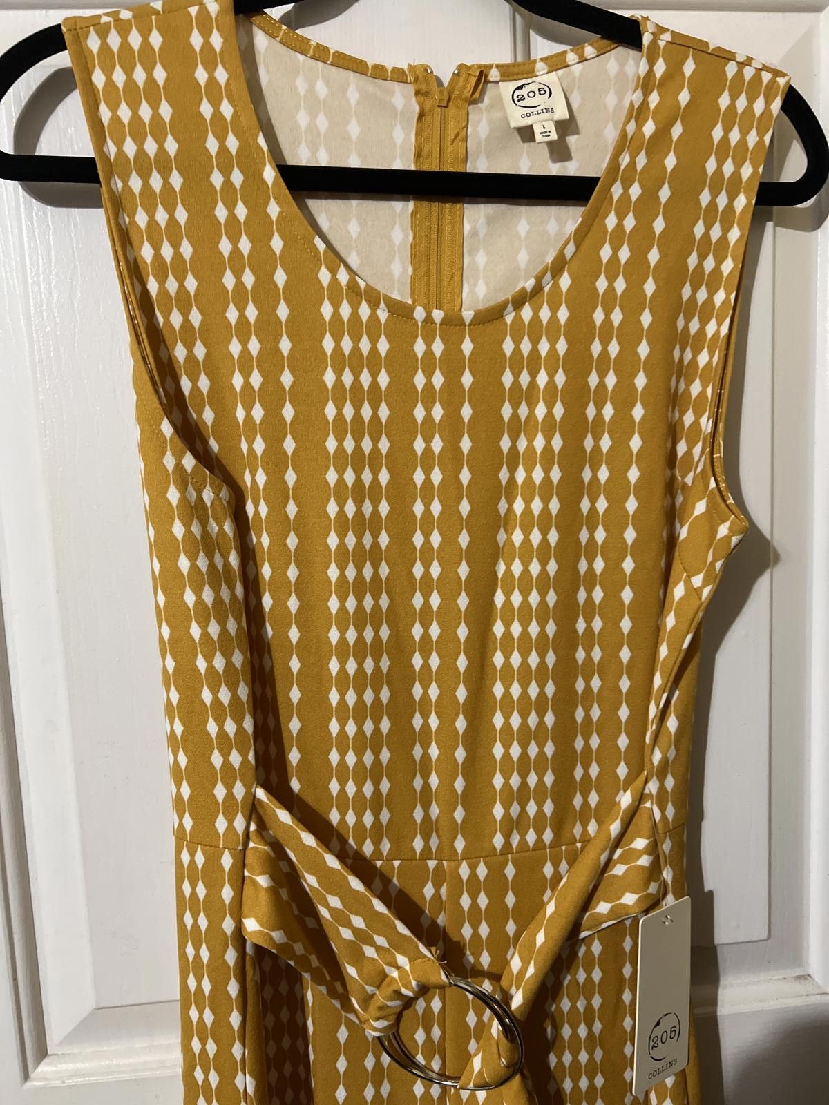 Roberto Collina 205 Collins Mustard Yellow Sleeveless Jumpsuit Belt L Size 36" / US 14 / IT 50 - 3 Thumbnail