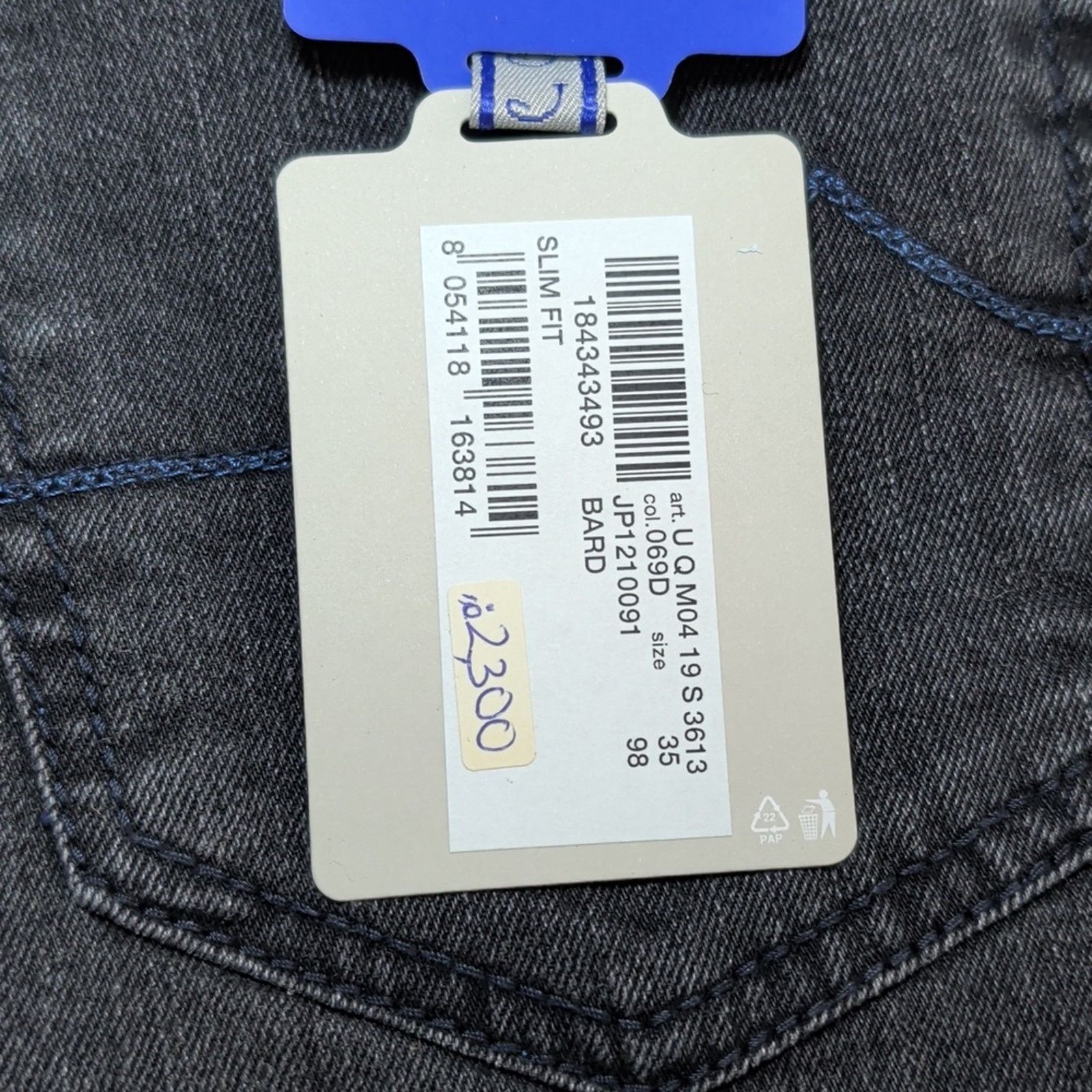 Jacob Cohen Jacob Cohen Men's Dark Gray Jeans Size 35 Size US 35 - 2 Thumbnail