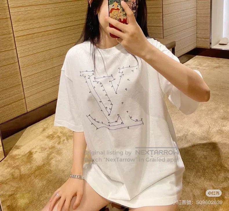 Louis Vuitton Louis Vuitton Lianliankan Embroidered Logo Half-Sleeve T-S Size US L / EU 52-54 / 3 - 8 Thumbnail