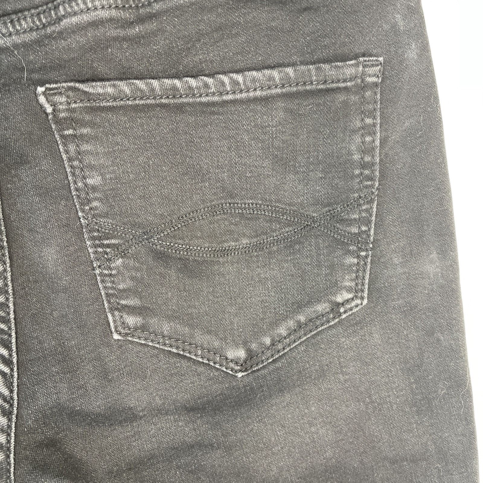 Abercrombie & Fitch Abercrombie & Fitch Curve Blk Distressed Skinny High Rise 29 Size 29" - 4 Thumbnail