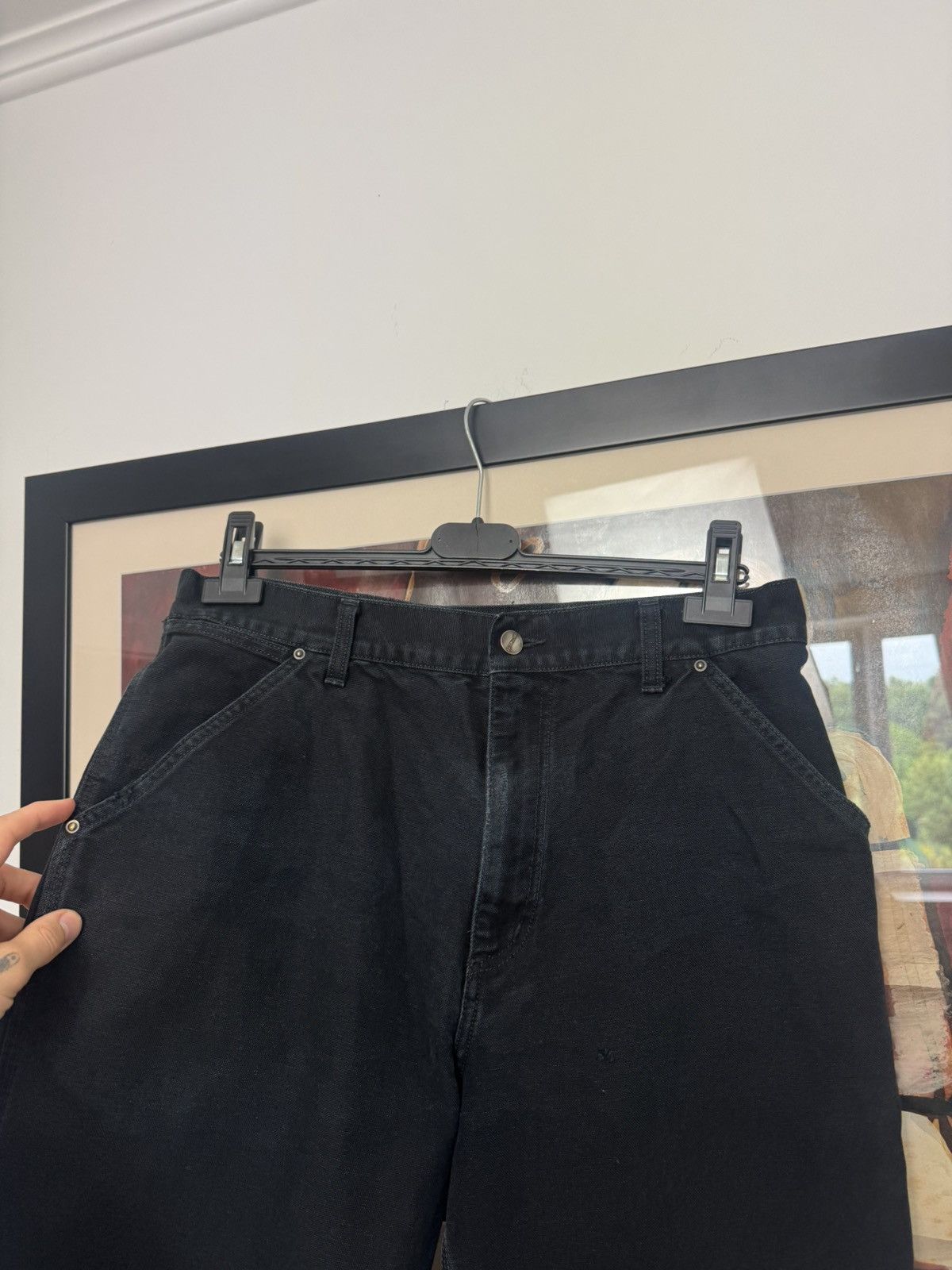 Carhartt Vintage 90s Carhartt Single Knee Washed Black Rare Work Pant Size US 32 / EU 48 - 4 Thumbnail