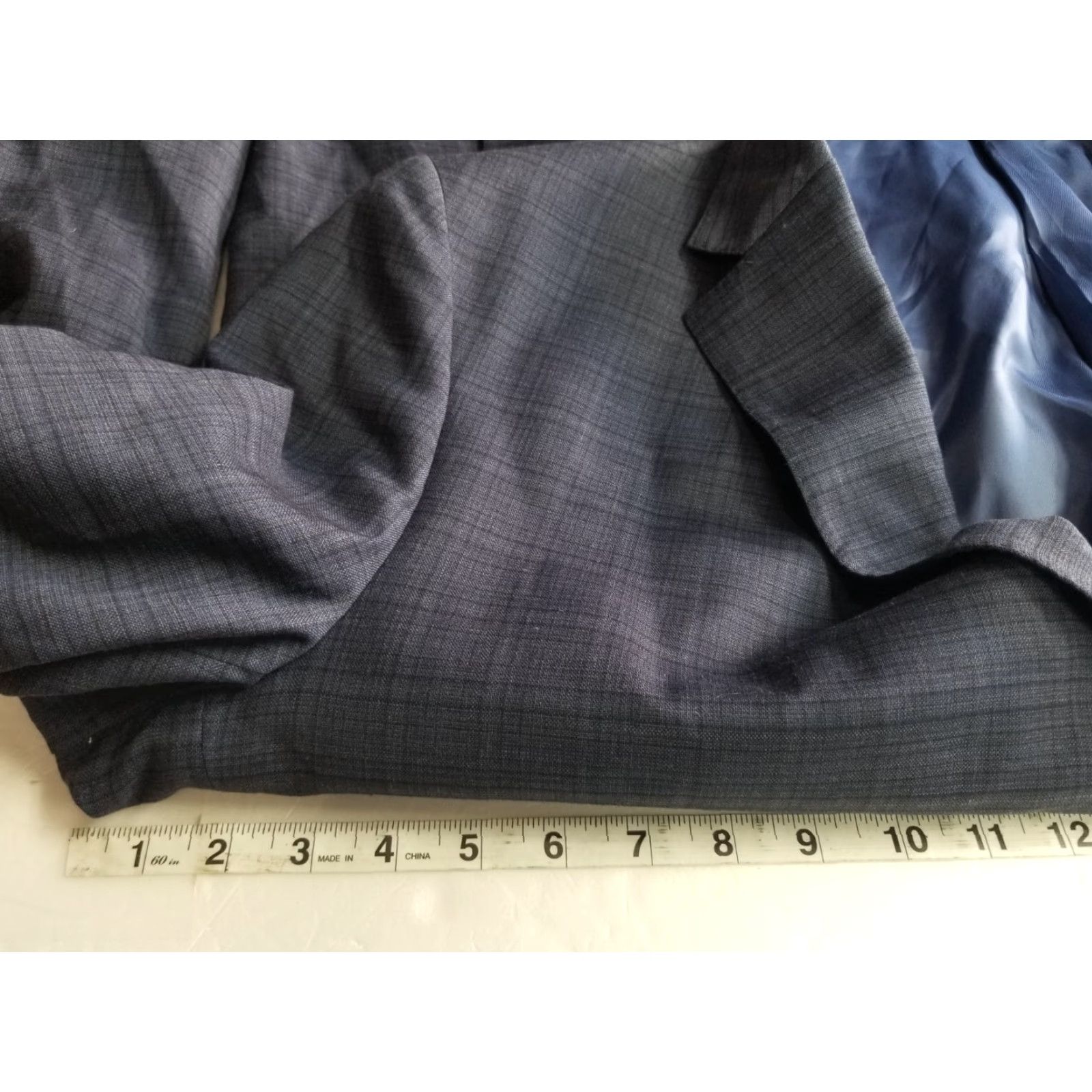 Hart Schaffner Marx Hart Schaffner Marx Blazer Men 52R Wool Plaid Blue USA Made Dillards 2 Button Size 52R - 3 Thumbnail