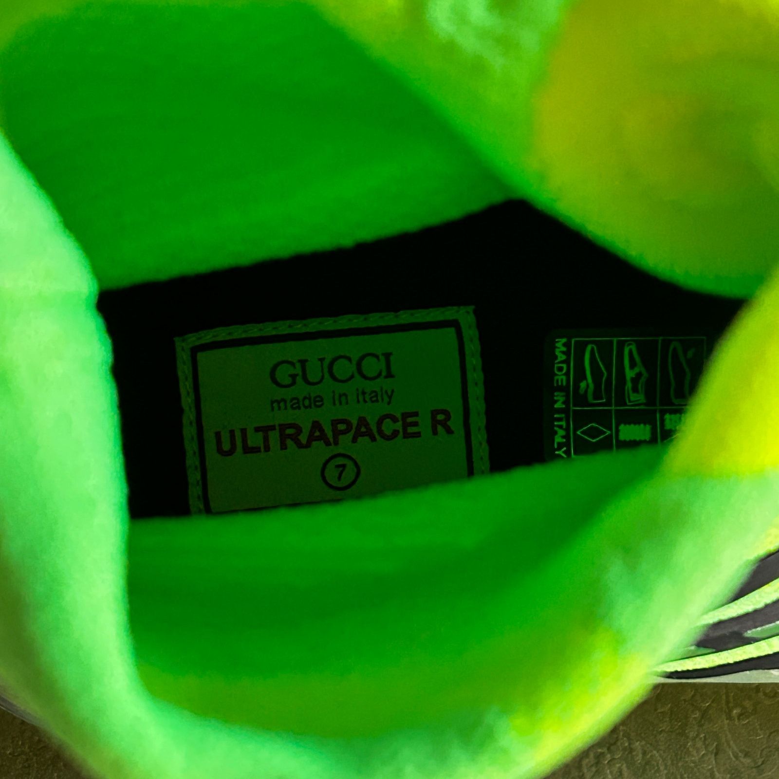 Gucci Auth GUCCI Ultrapace R Mid-Top Neon Reflective Sock Sneakers Size US 7 / EU 40 - 12 Thumbnail