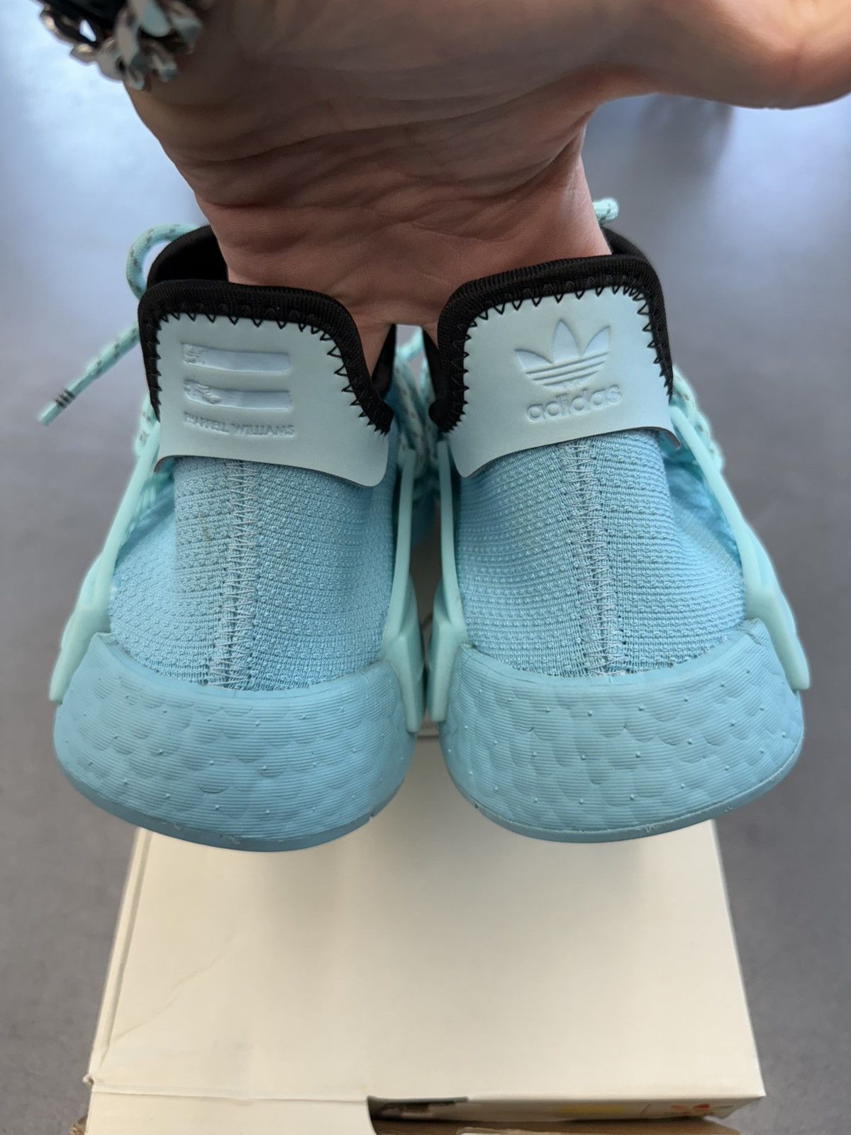 Adidas 2021 Adidas Human Race Hu NMD Pharrell Clear Aqua Size US 8.5 / EU 41-42 - 8 Thumbnail