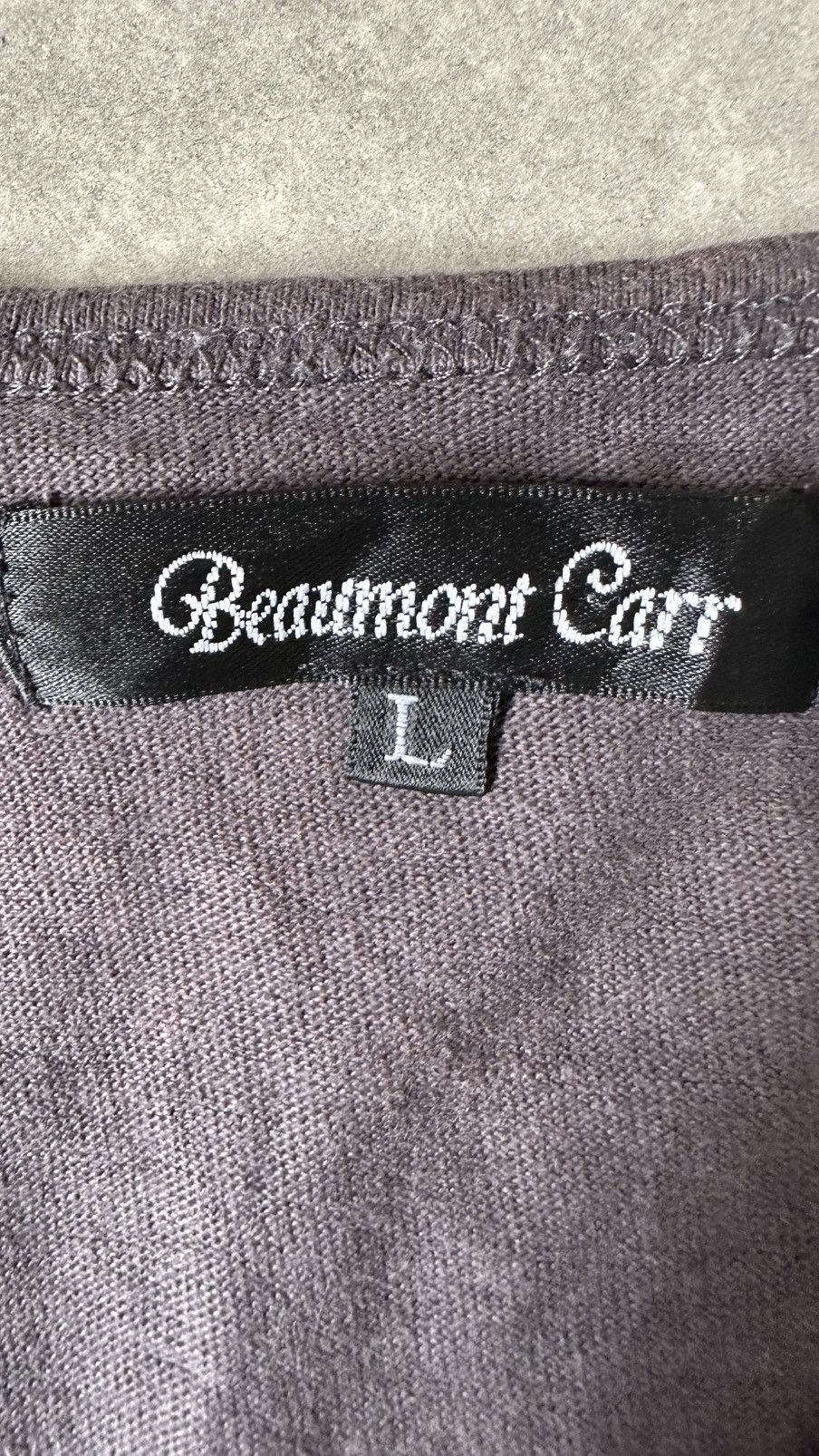 Japanese Brand VINTAGE BEUMONT CARR POEMS DOUBLE LAYER LS TEE Size US M / EU 48-50 / 2 - 5 Thumbnail