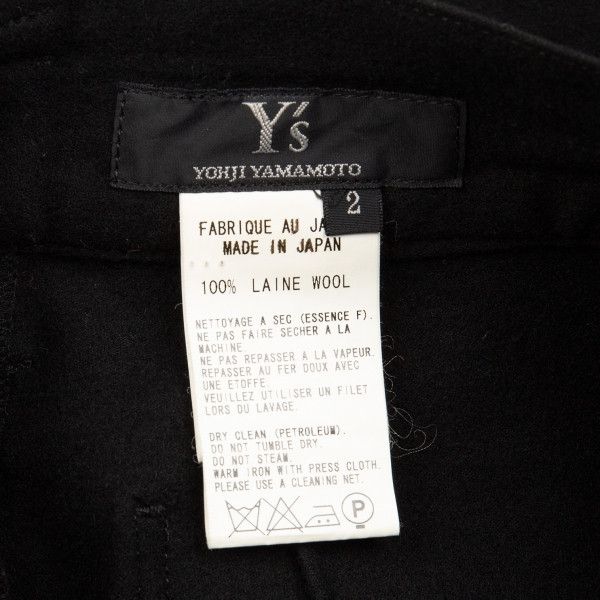 Yohji Yamamoto [Size 2] Y's Felt Wool Cropped Trousers Size 29" - 6 Thumbnail