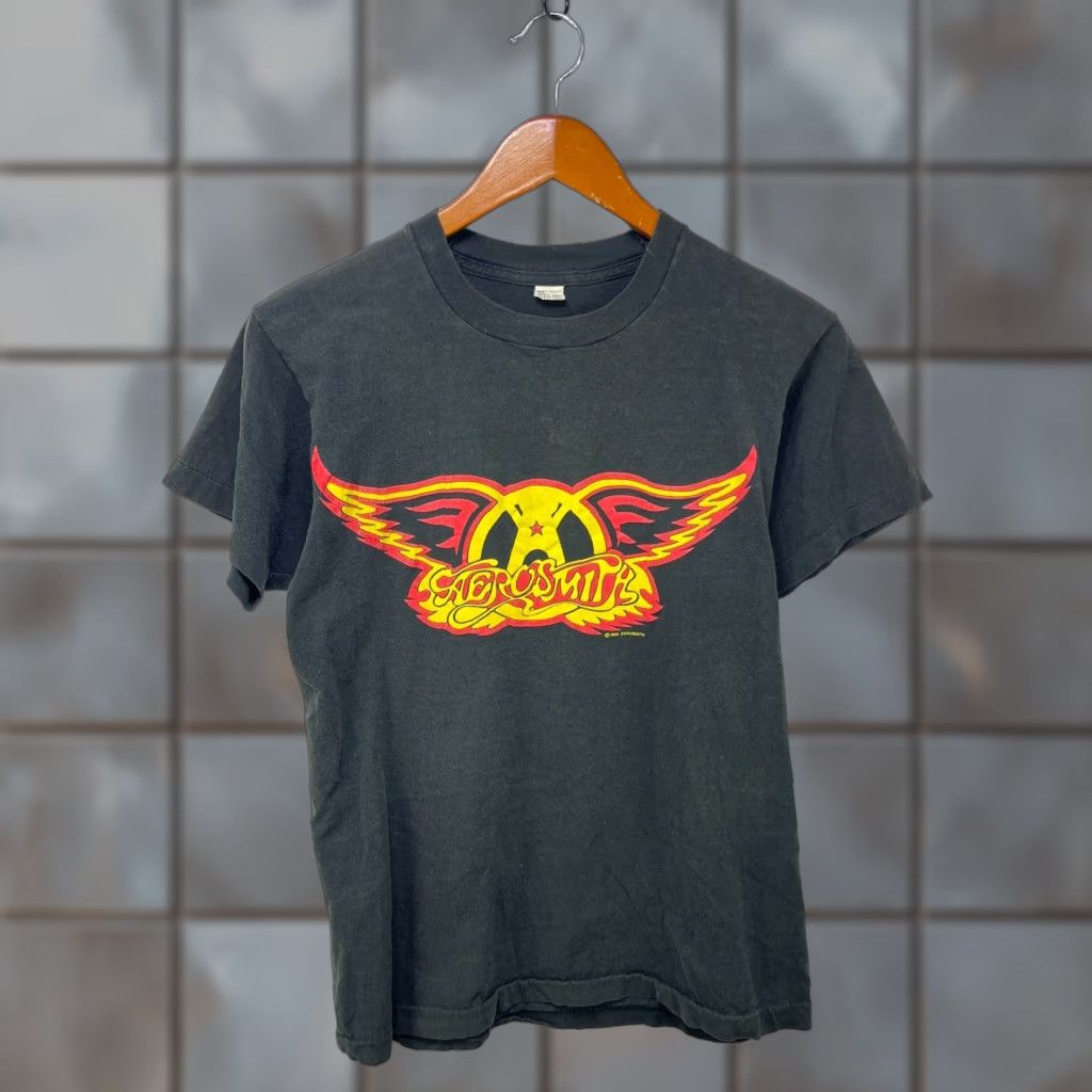 Aerosmith VINTAGE Aerosmith Walk This Way T Shirt M 90s Black Skull Graphic Print Short Sleeve Crew Neck Mens Regular Size US M / EU 48-50 / 2 - 1 Thumbnail