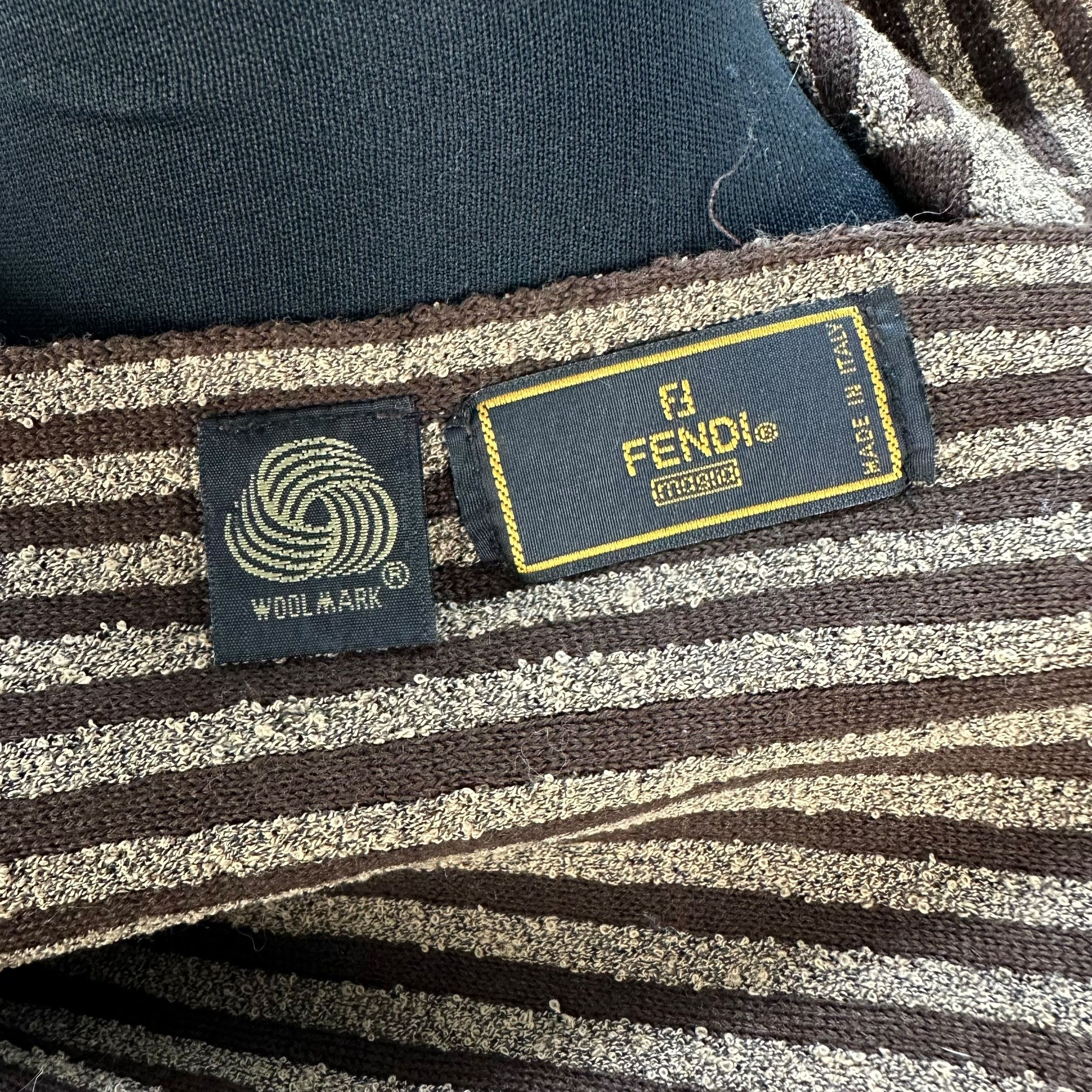 Fendi FENDI Monogram Wool Muffler Neckwear Scarves #A62-1486 Size ONE SIZE - 5 Thumbnail