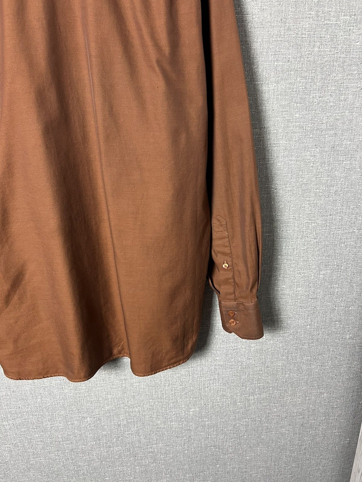 Dolce & Gabbana Dolce & Gabbana Button Up Long Sleeve Shirt Brown Size M Size US M / EU 48-50 / 2 - 13 Thumbnail