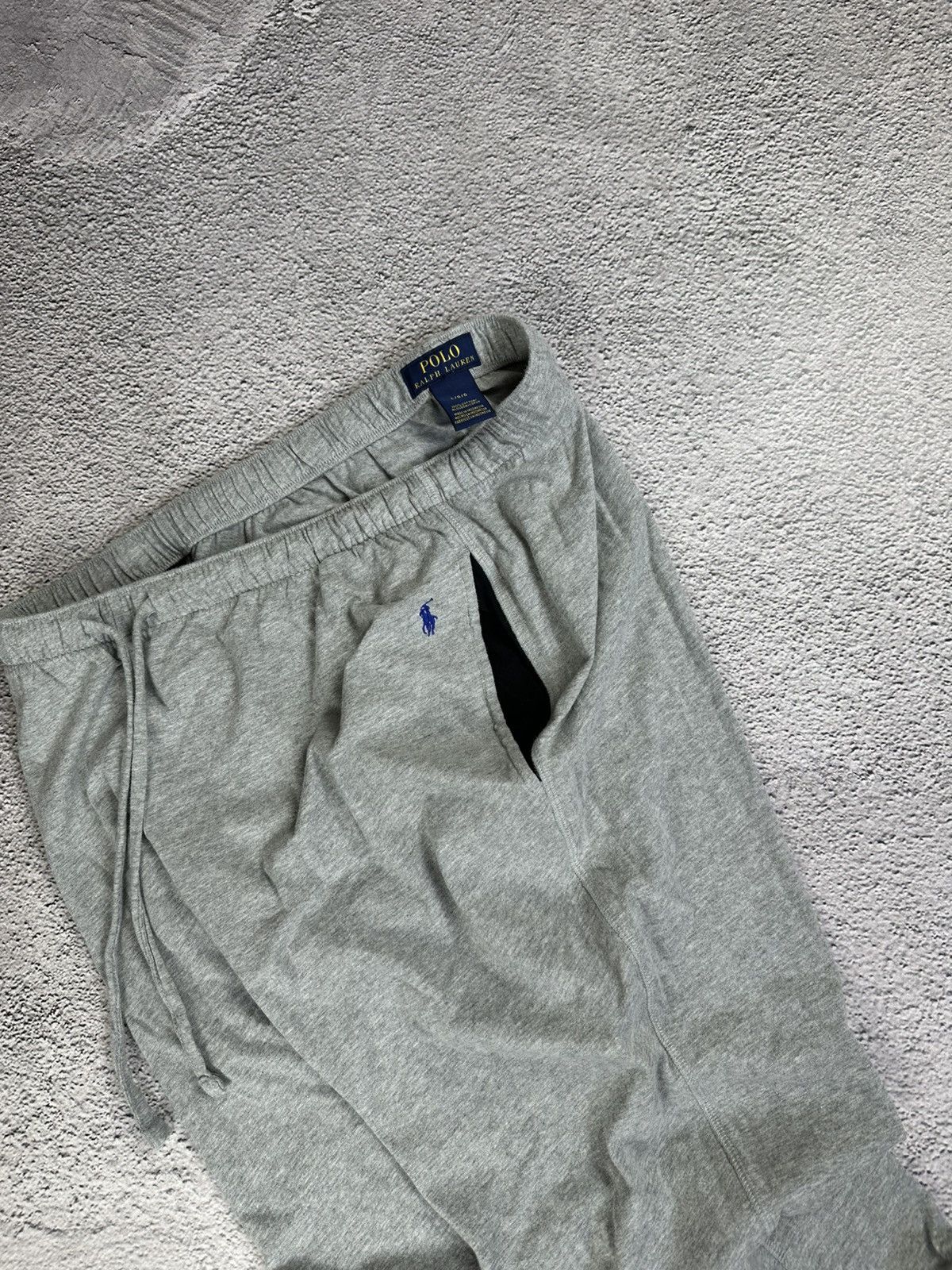 Polo Ralph Lauren × Vintage Polo Ralph Lauren Grey Sweatpants Logo Joggers Y2K Size US 36 / EU 52 - 2 Thumbnail