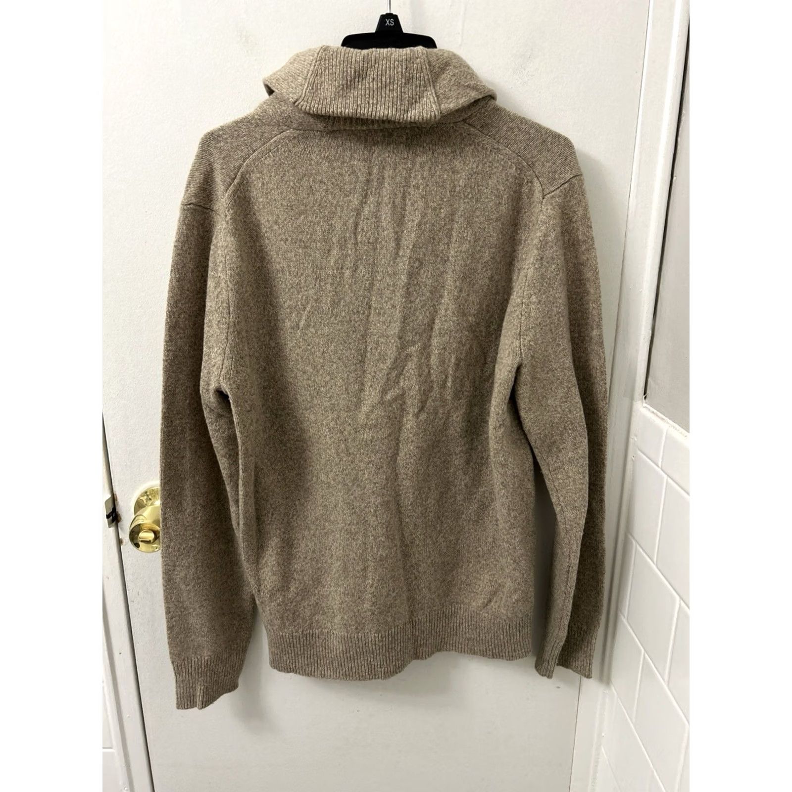 Banana Republic VINTAGE Banana Republic Sweater Shawl Collar Mens S Brown Wool Merino L/S Button Crew Neck Casual Workwear Autumn Winter Regular Knit Pullover Size US S / EU 44-46 / 1 - 6 Thumbnail