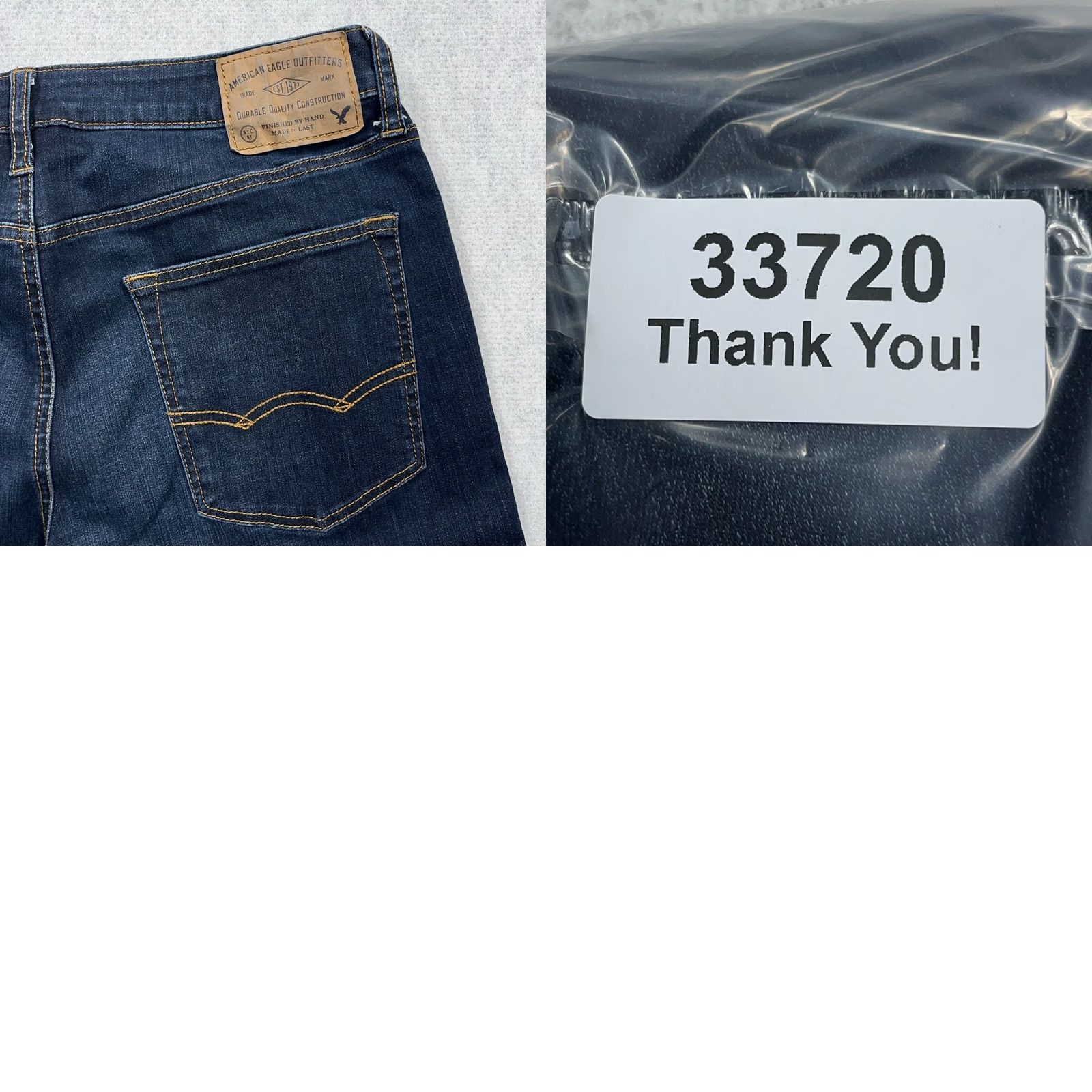 American Eagle Outfitters American Eagle Jeans Men 33x30 Dark Wash Straight Leg 5-Pocket Denim Cotton Belt Loops Regular Fit Vintage No Size US 33 - 9 Thumbnail