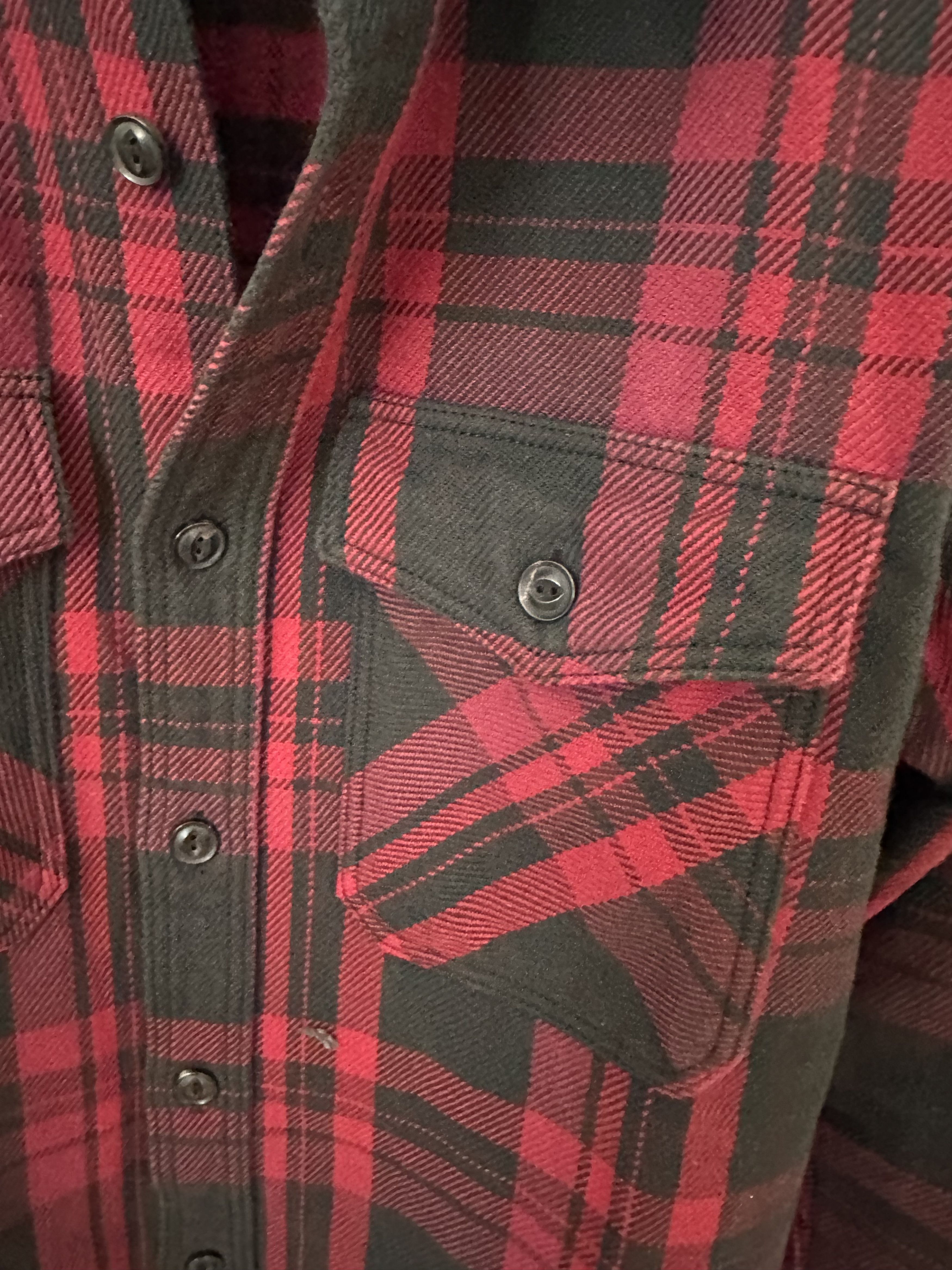 UES Clothing UES 502355 Extra Heavy Flannel Shirt – Red, Size 3/L Size US L / EU 52-54 / 3 - 3 Thumbnail
