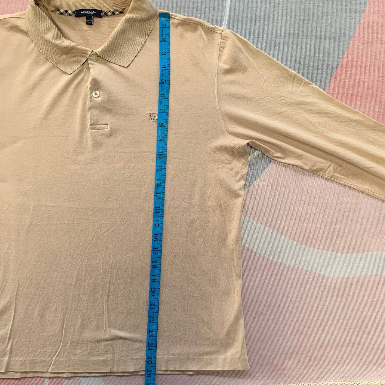 Burberry Vintage BURBERRY Small Embroidered Logo Long Sleeve Polo Tee Size US M / EU 48-50 / 2 - 12 Thumbnail