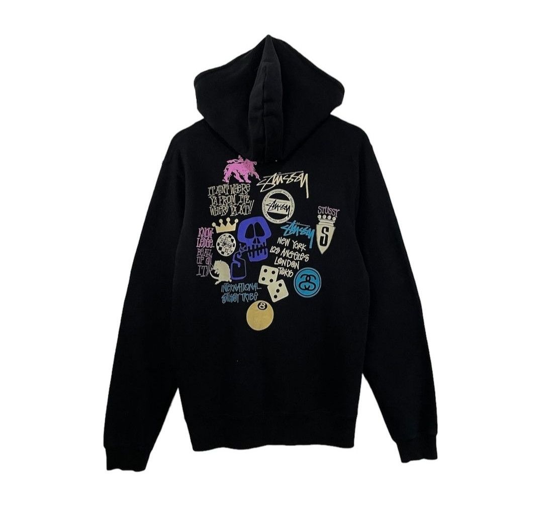 Stussy STUSSY ALL LOGO HOODIE | Grailed
