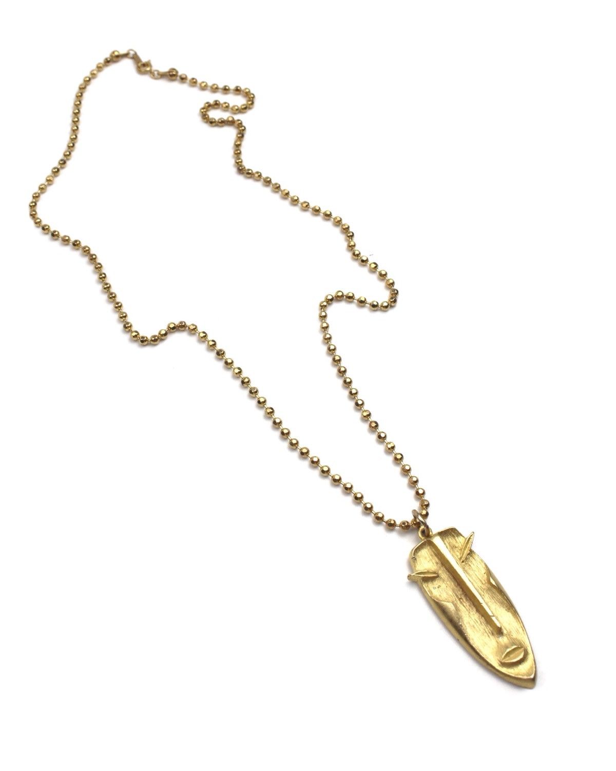 Vintage 1990S GOLD TONE MODIGLIANI FACE PENDANT NECKLACE Size ONE SIZE - 3 Thumbnail