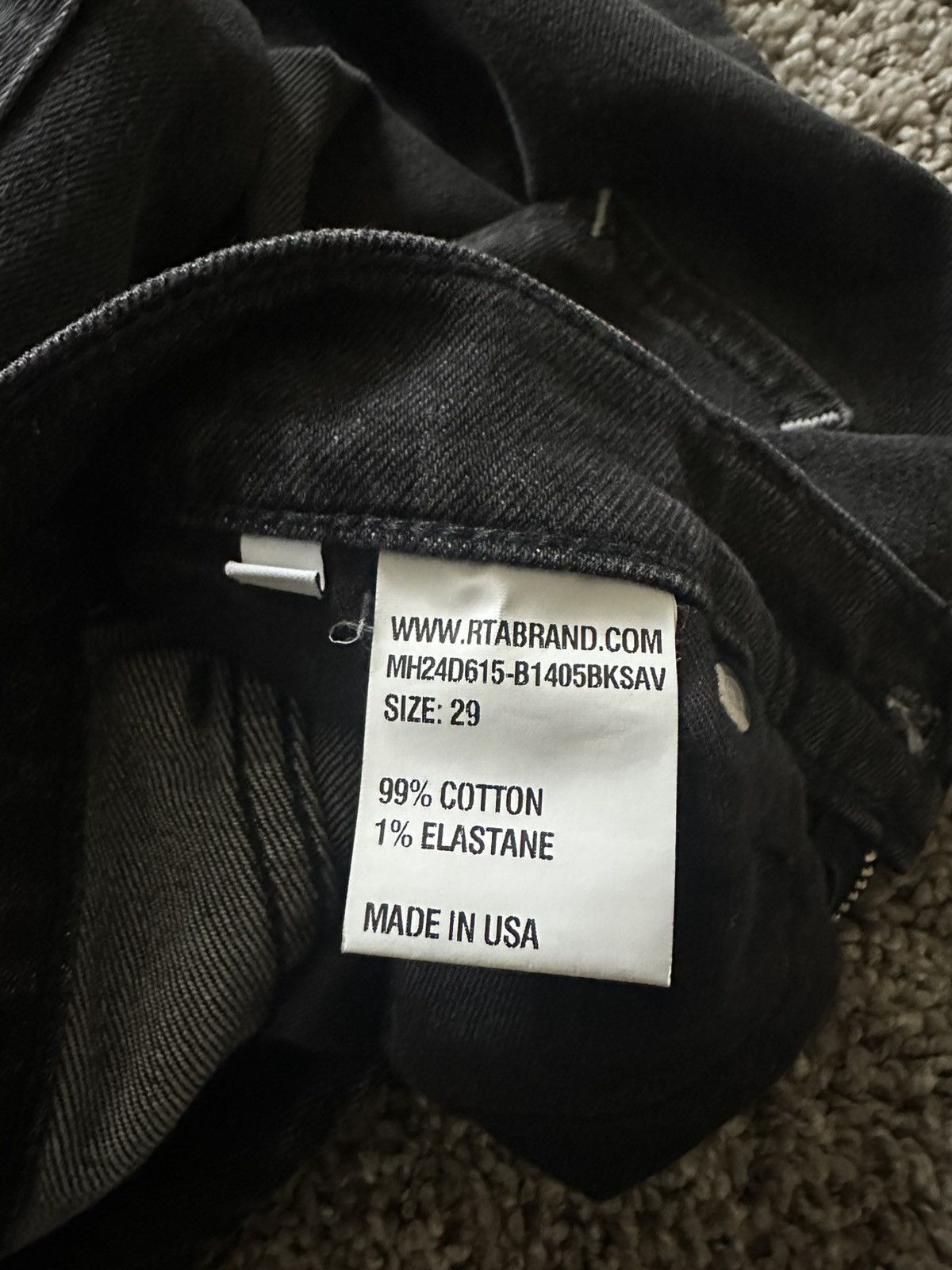 Rta Slim Jean | Black Savanna Size US 29 - 6 Thumbnail