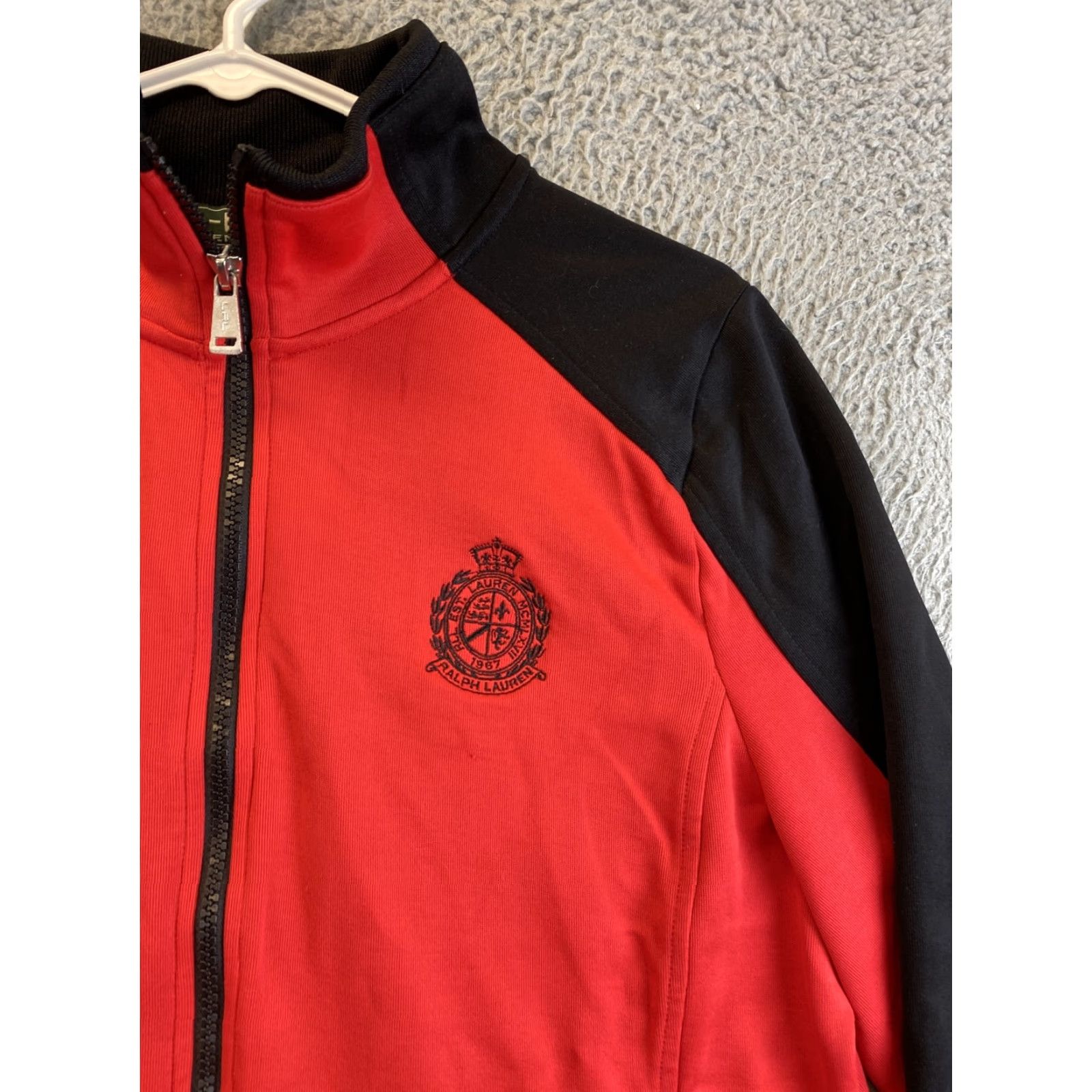 Ralph Lauren Ralph Lauren Active Track Jacket Womens Large Red Black Crest Embroidered/ 32-59 Size L / US 10 / IT 46 - 3 Thumbnail