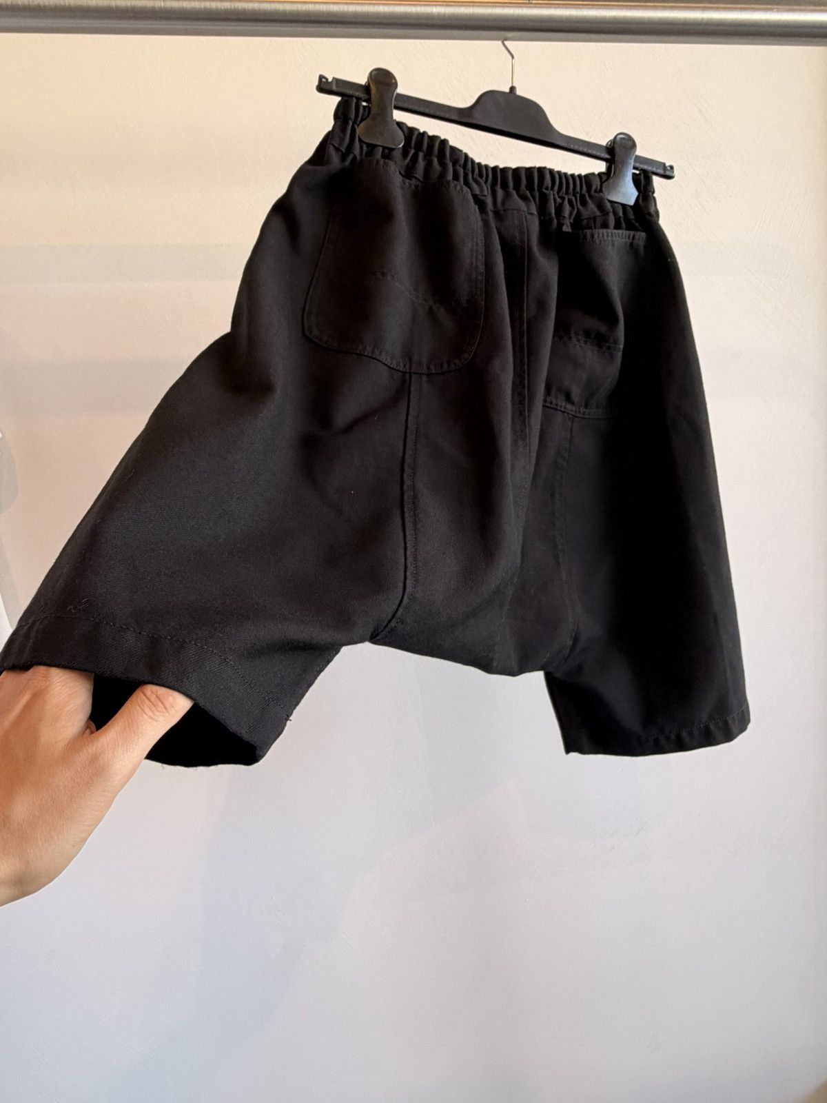Comme des Garcons Comme Des Garçons Drop Crotch Wool Black Shorts Size S Size US 31 - 5 Thumbnail